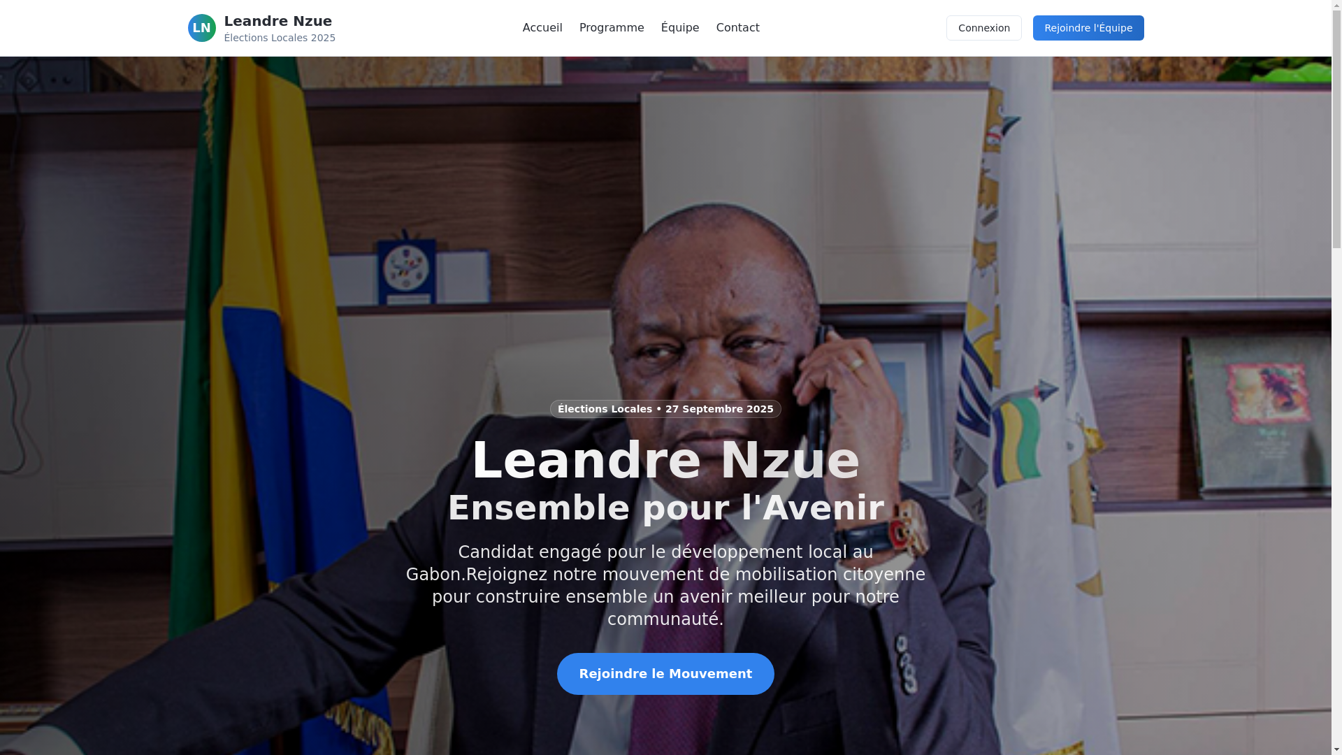 website screenshot of https://mobilisationleandrenzue.com/