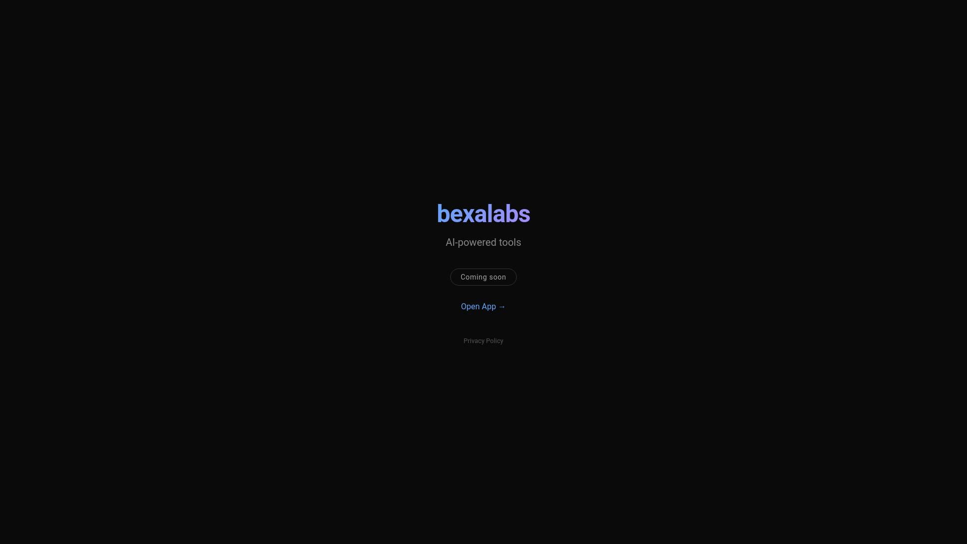 website screenshot of https://bexalabs.com/