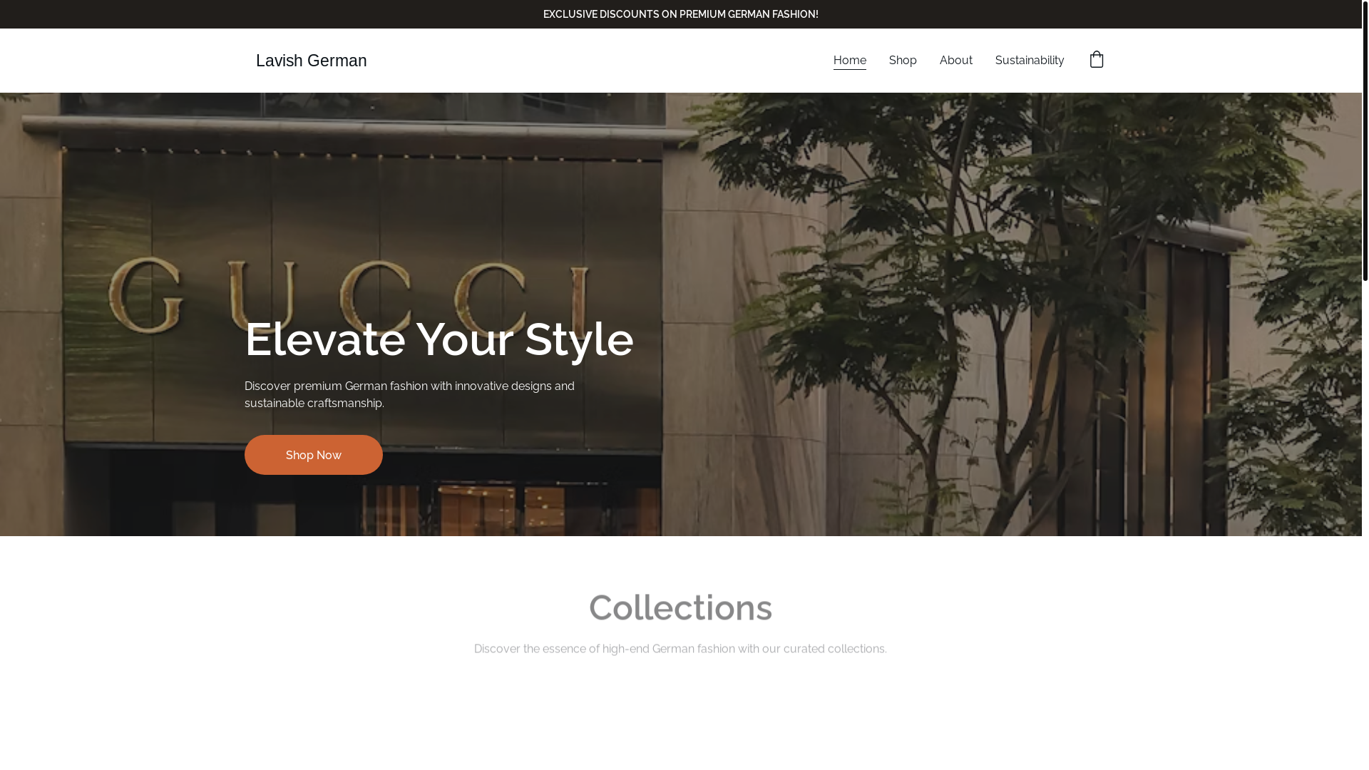 website screenshot of https://lavishgerman.store/