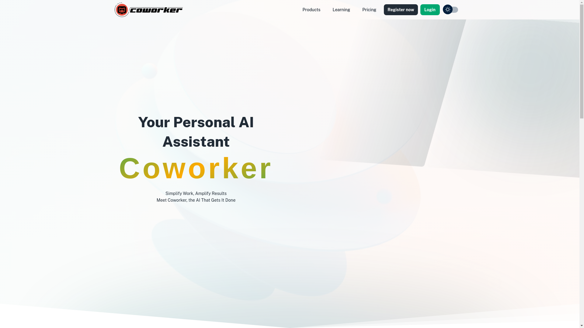 website screenshot of https://coworker-main.pages.dev/