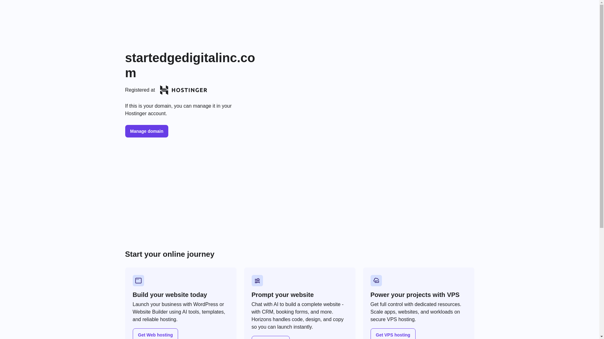 website screenshot of https://startedgedigitalinc.com/