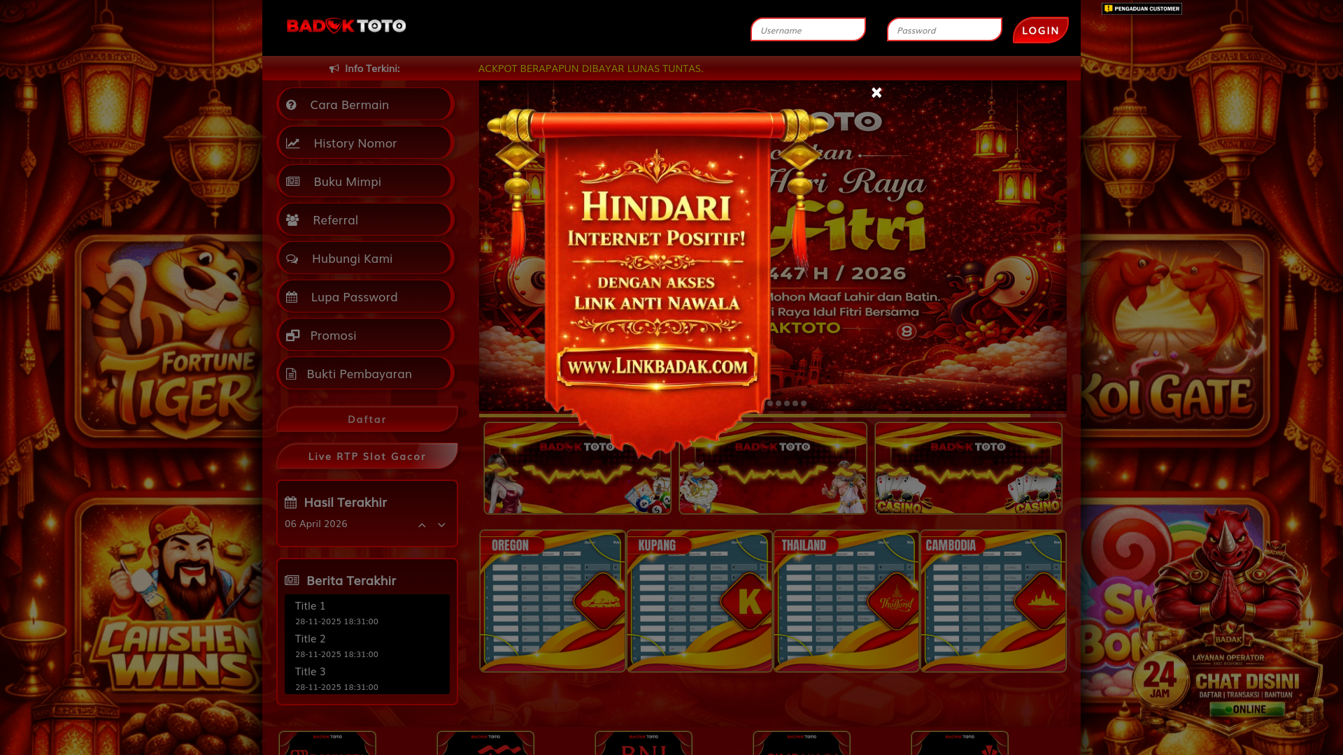 website screenshot of https://badakputih.xyz/