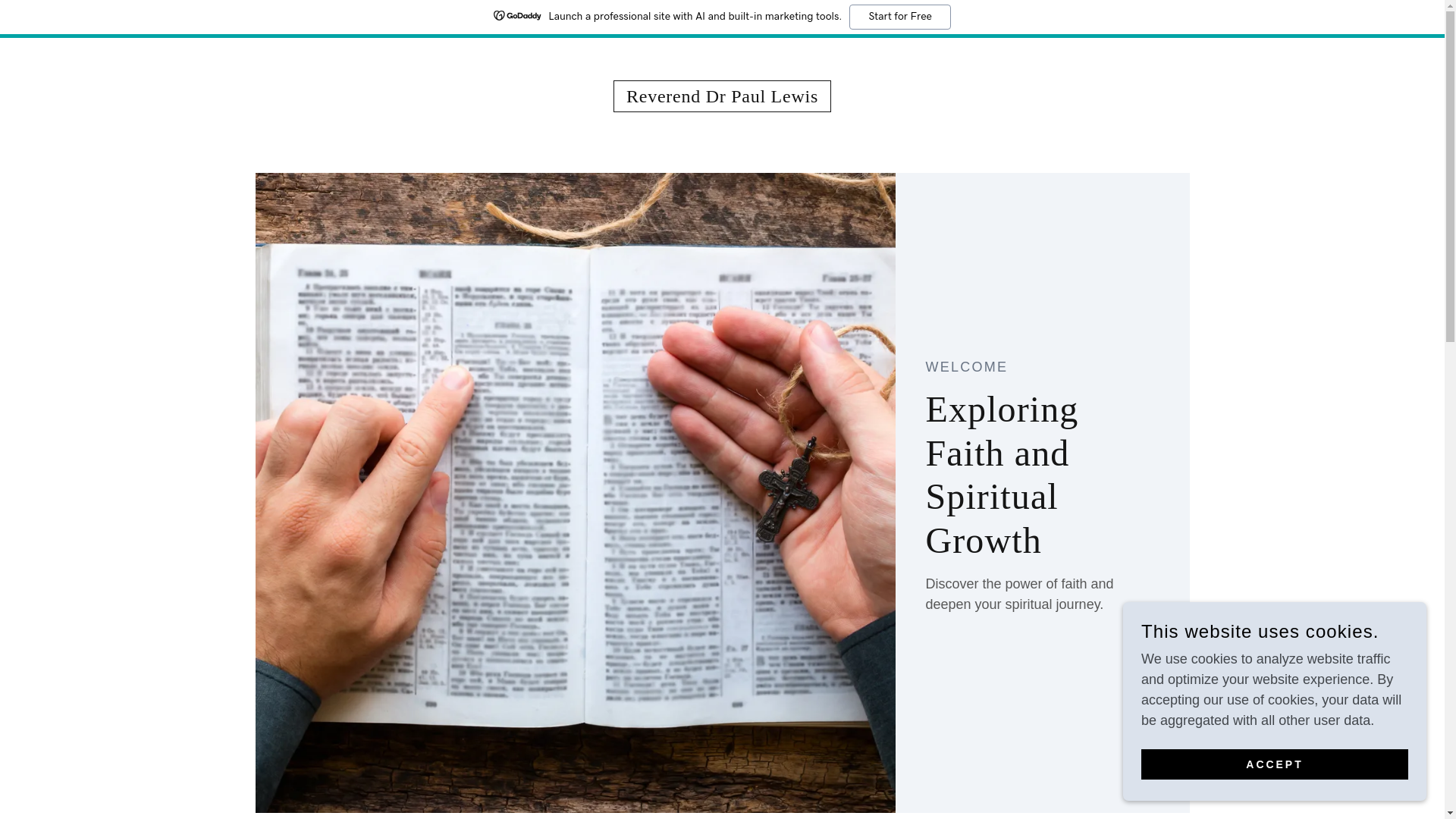 website screenshot of https://reverenddrpaullewis.com/