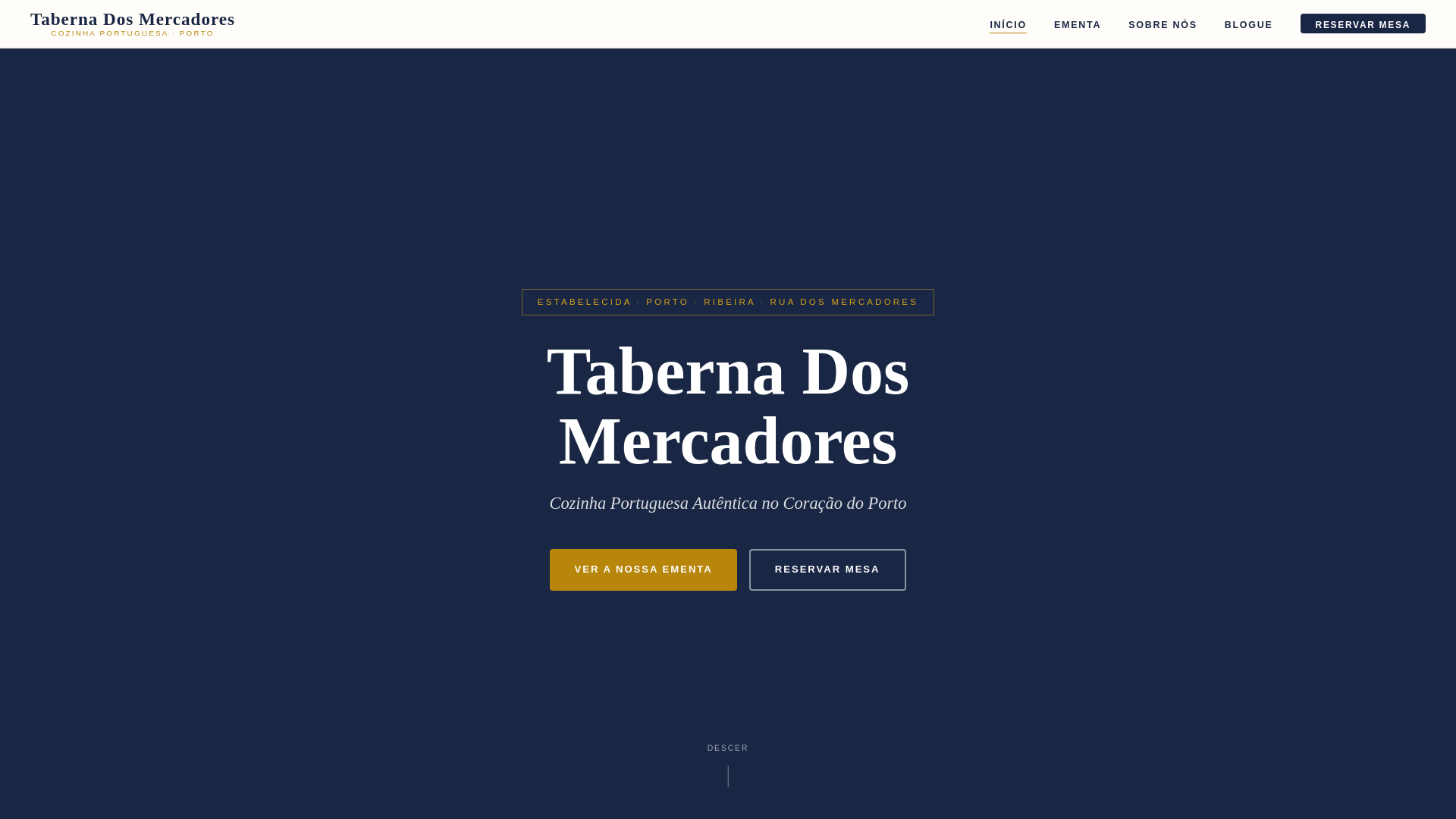 website screenshot of https://tabernadosmercadores.com