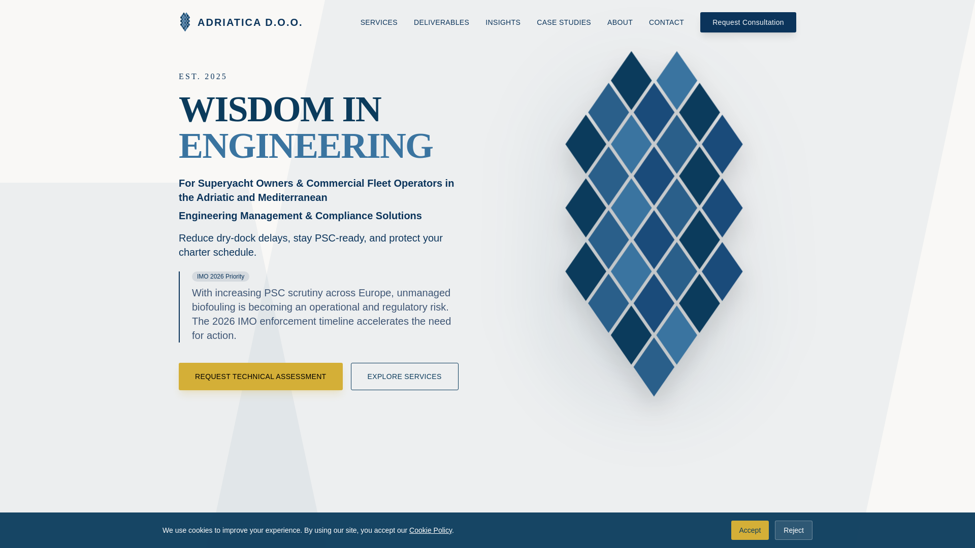 website screenshot of https://adriatica.pages.dev/