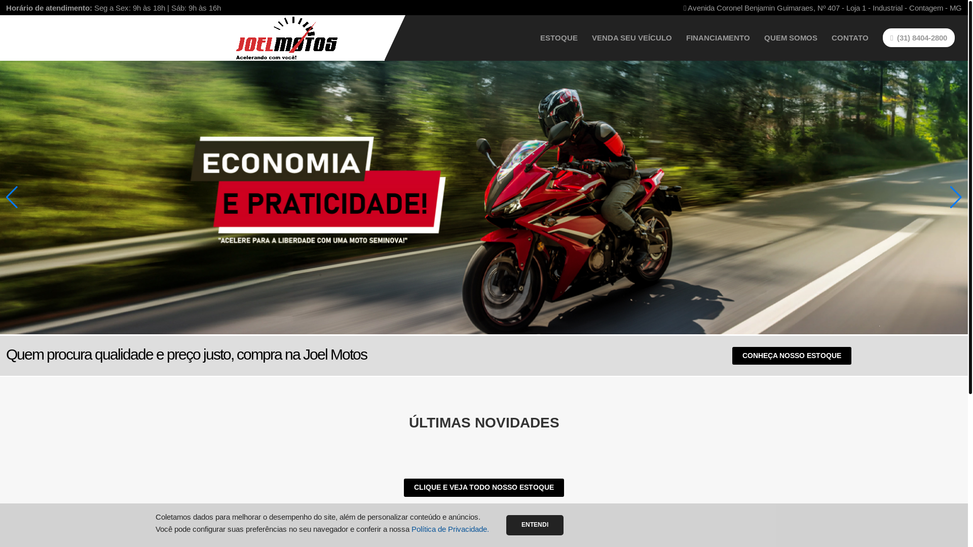 website screenshot of https://joelmotoss.com.br/
