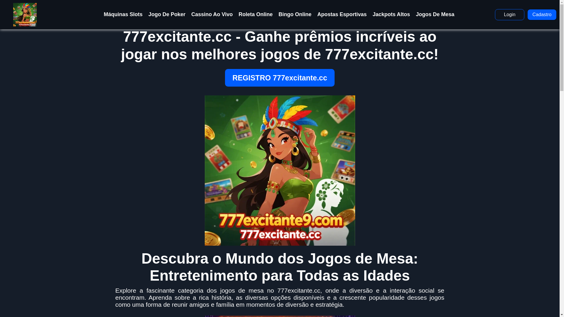 website screenshot of https://777excitante9.com/