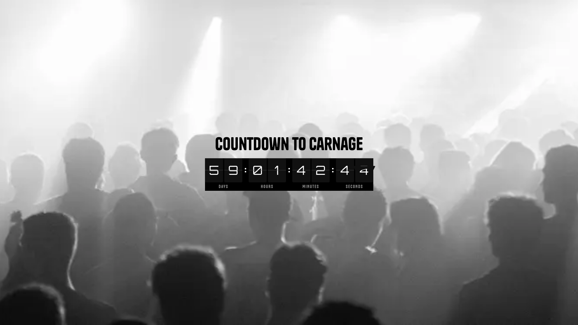 website screenshot of https://countdown-to-carnage.com/