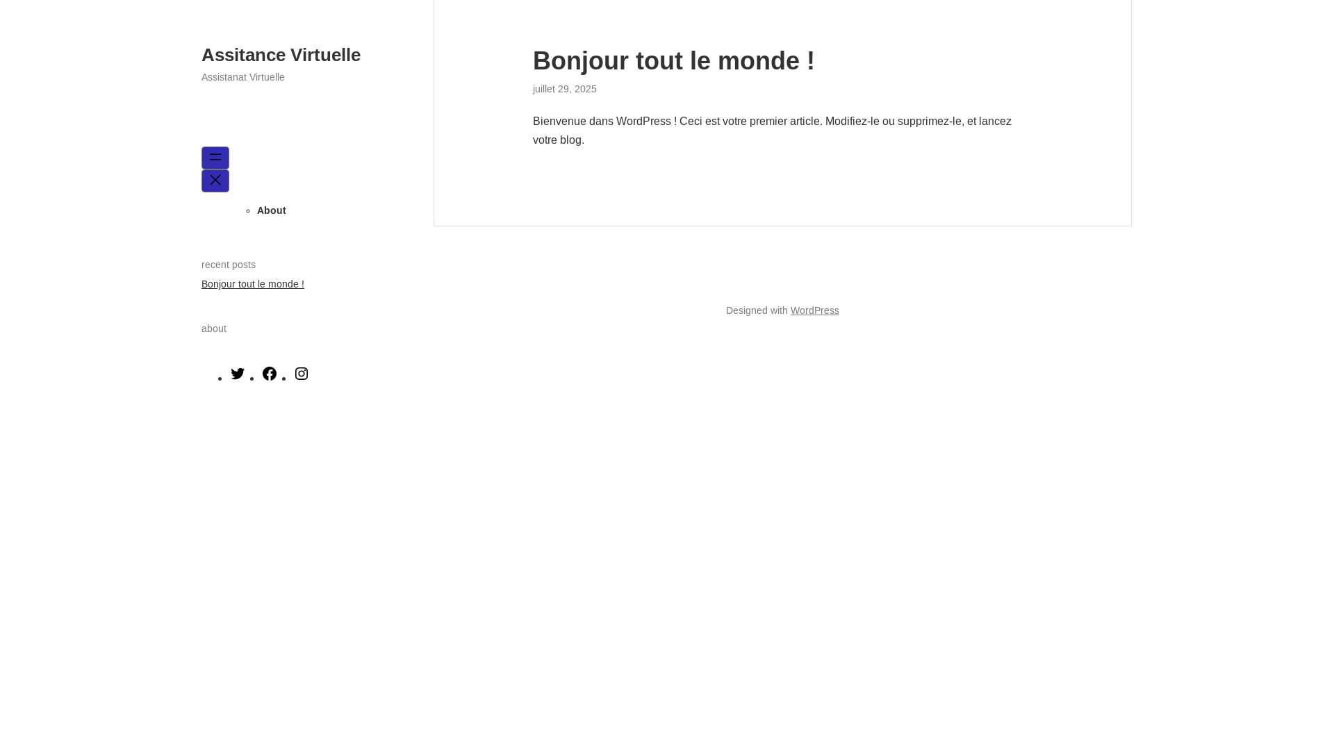 website screenshot of https://assistancevirtuelle.support/