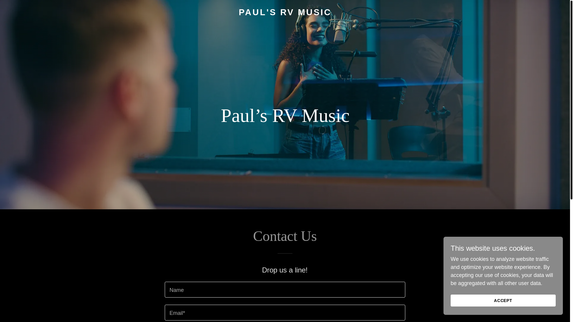 website screenshot of https://paulsrvmusic.com/