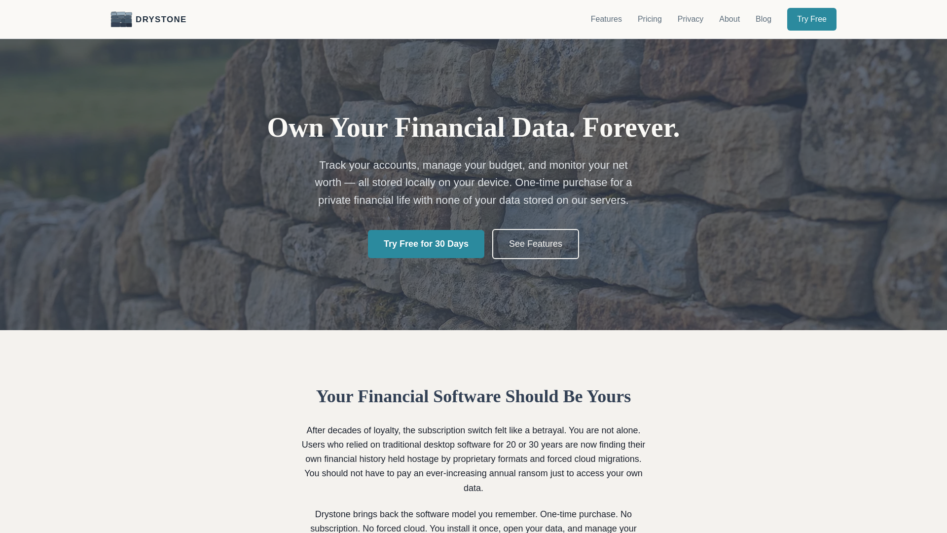 website screenshot of https://drystone-website.pages.dev/