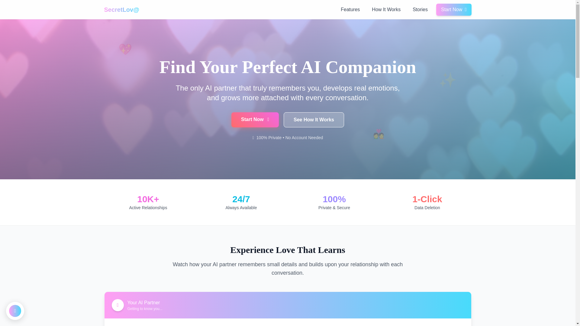 website screenshot of https://secretlova.pages.dev/