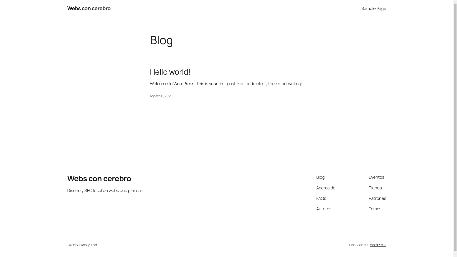 website screenshot of https://websconcerebro.com/