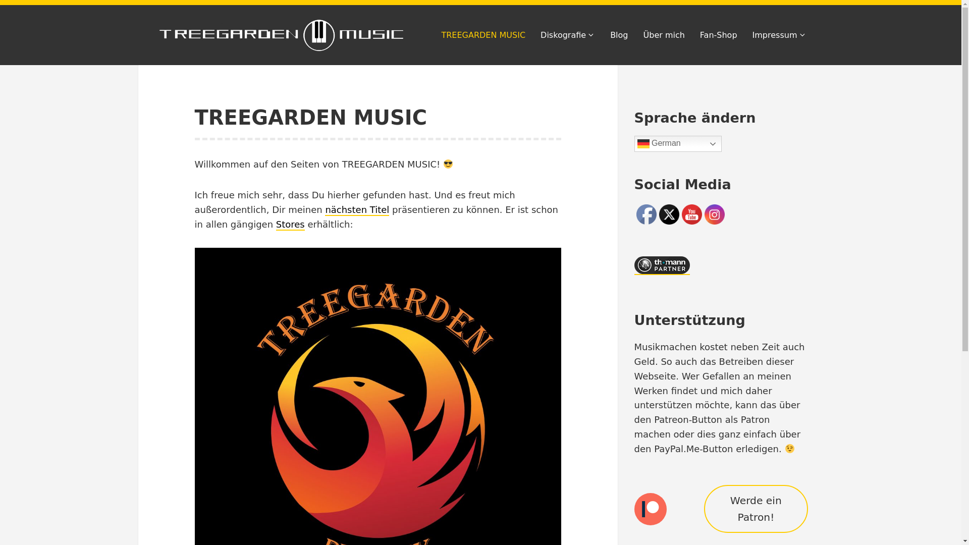 website screenshot of https://treegarden-media.de/
