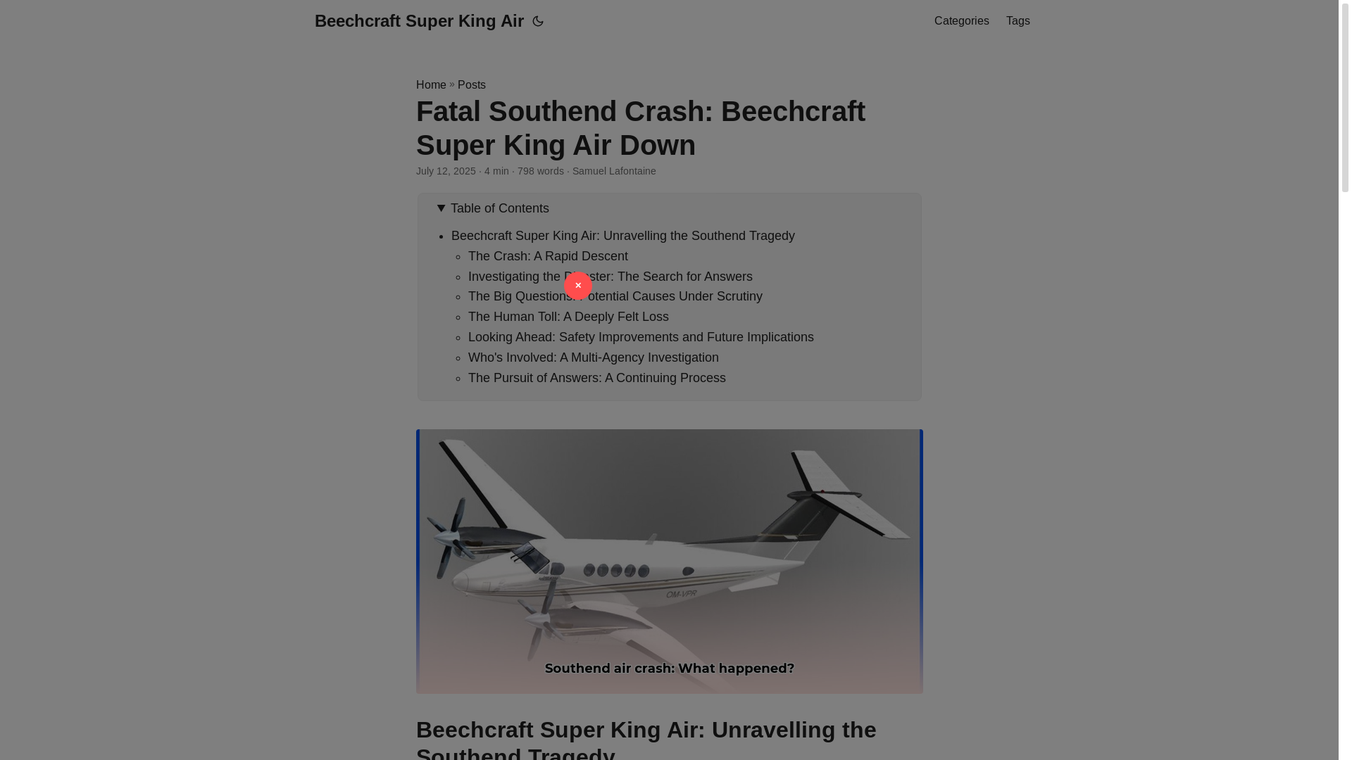 website screenshot of https://beechcraft-super-king-air.pages.dev/