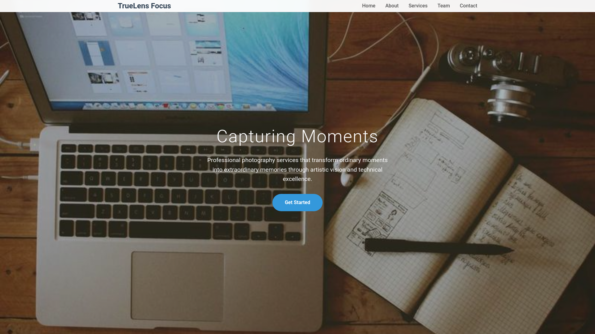 website screenshot of https://truelensfocus.xyz/