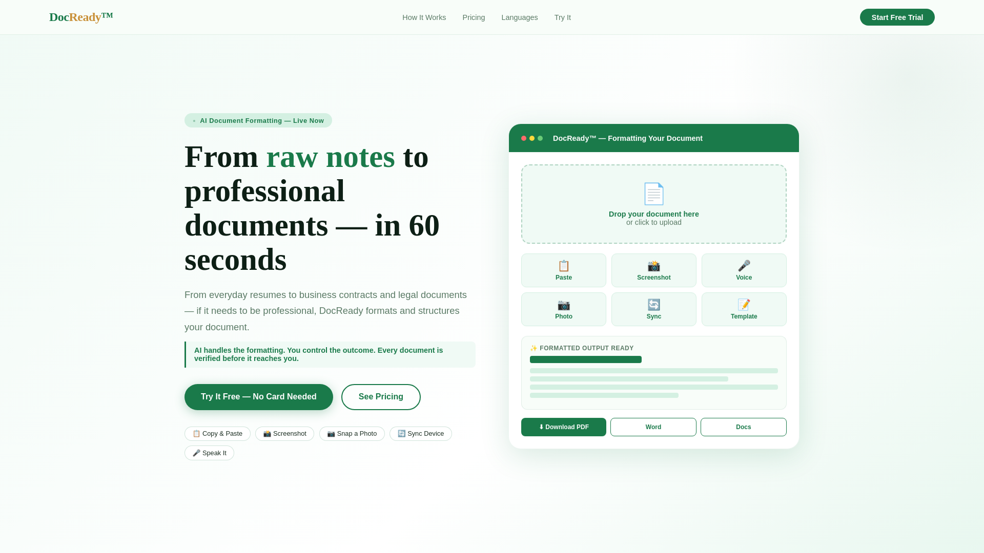 website screenshot of https://getformatflow.com/