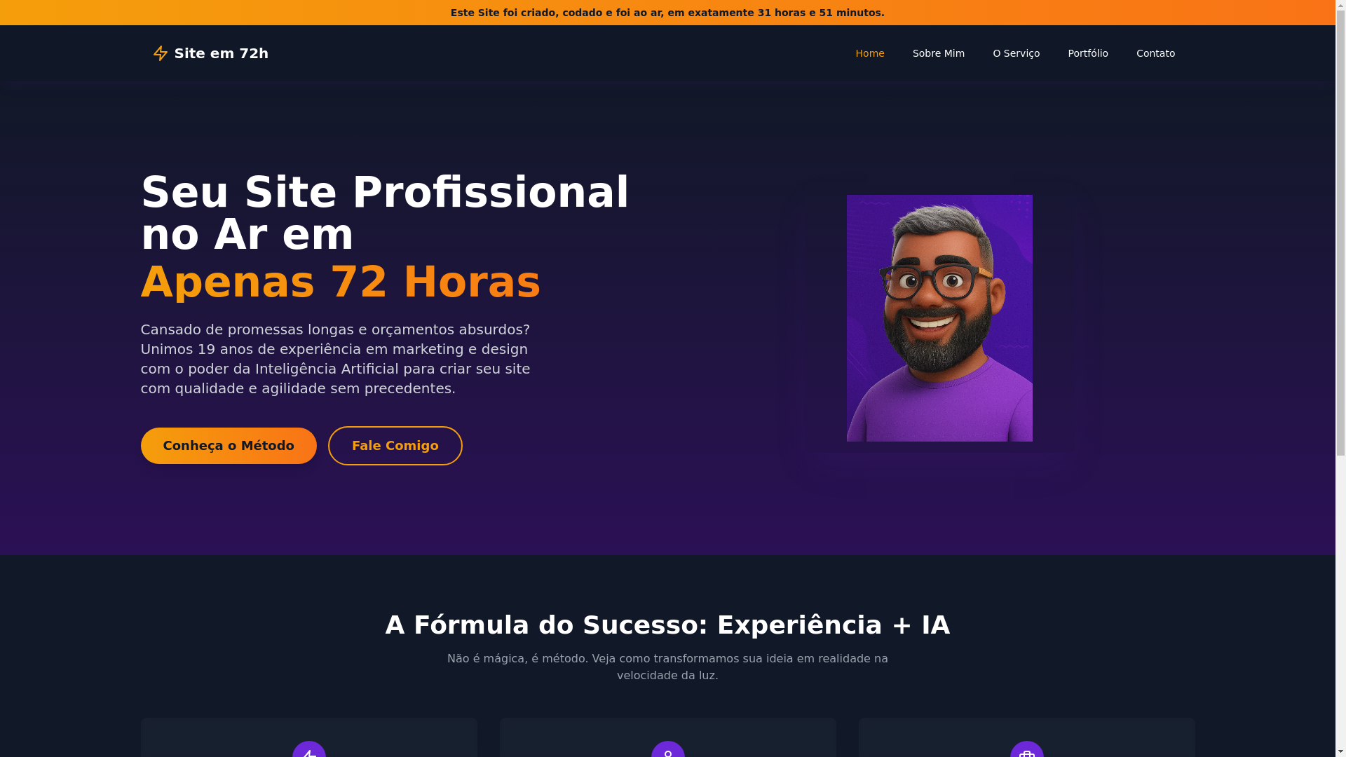 website screenshot of https://teste72h.pages.dev/