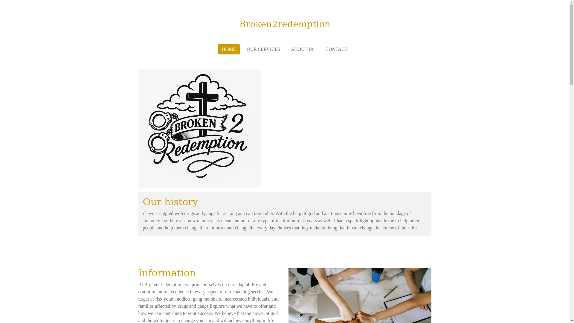 website screenshot of https://broken2redemption.org/
