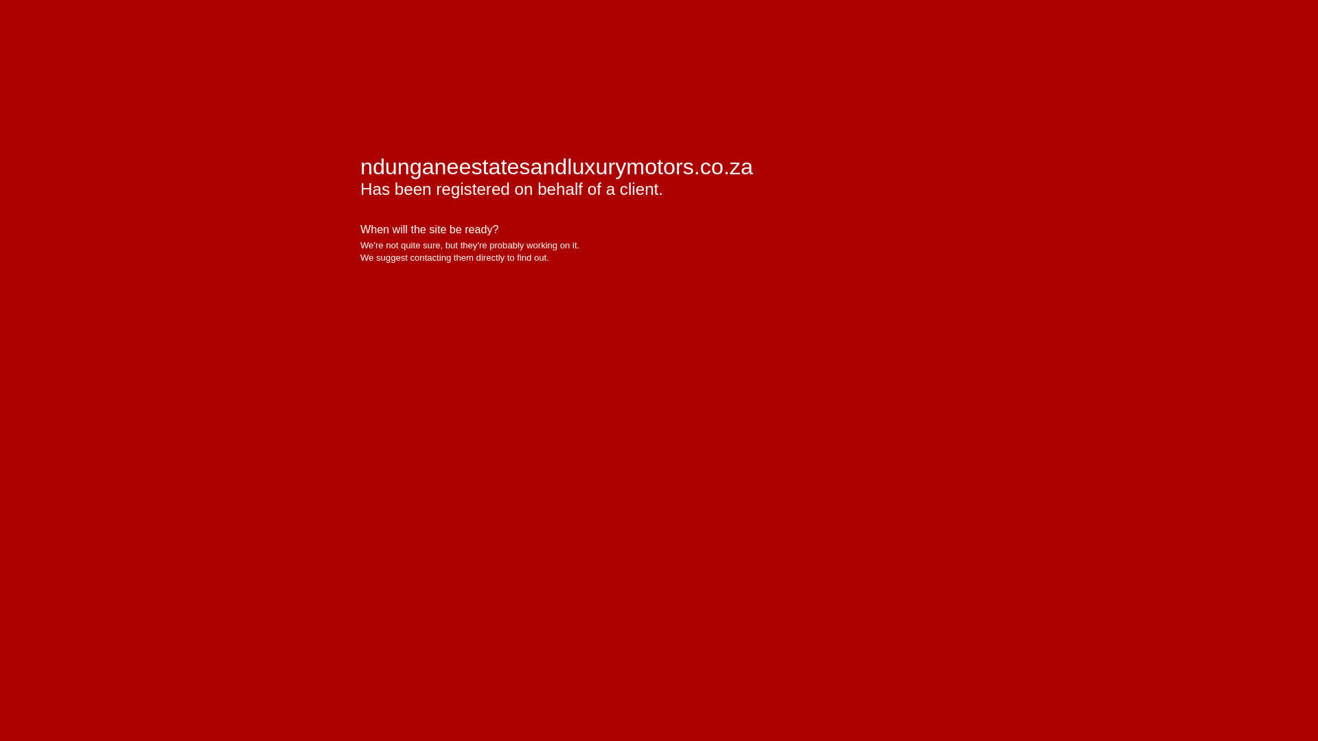 website screenshot of https://ndunganeestatesandluxurymotors.co.za/