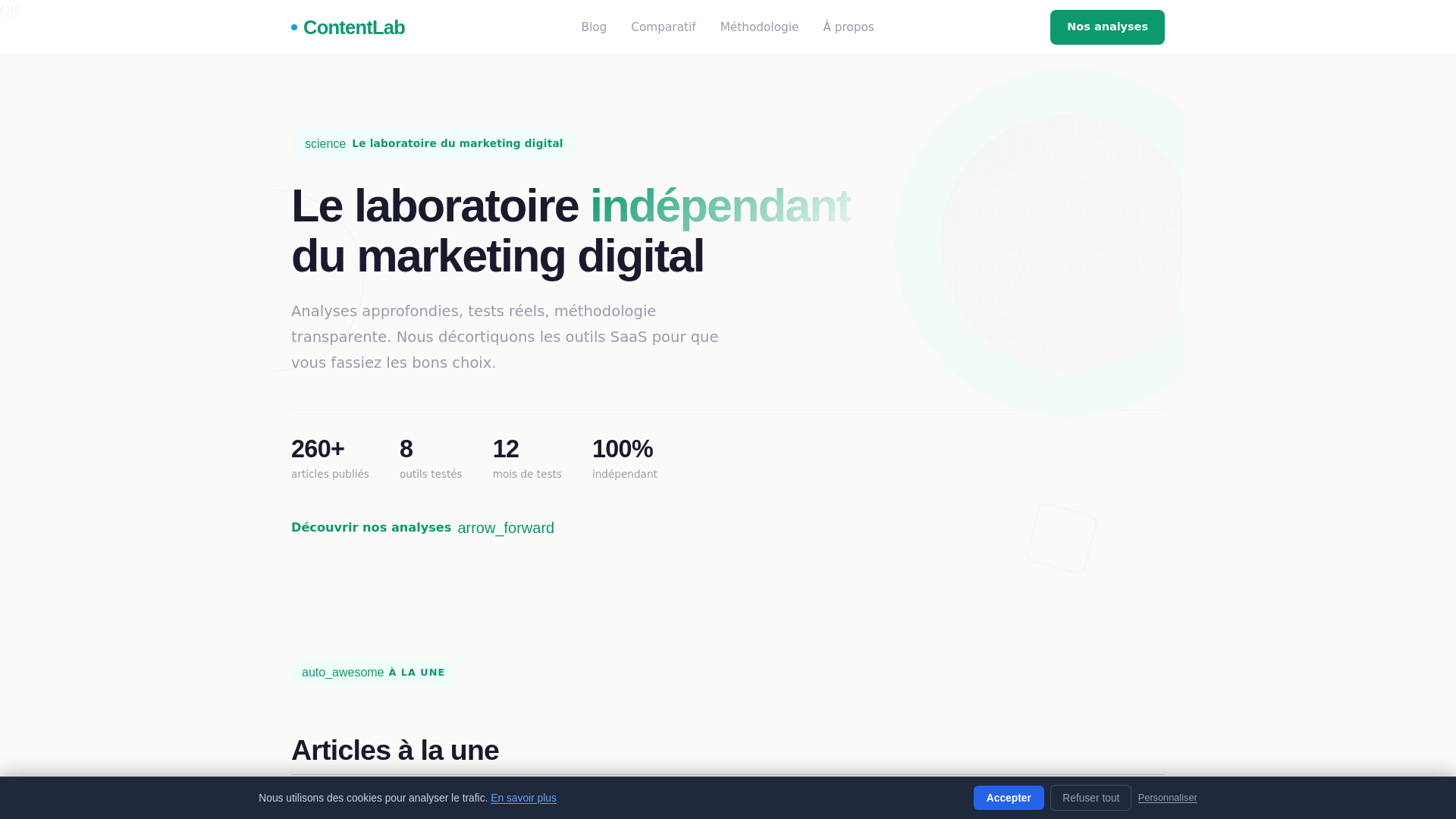 website screenshot of https://contentlab-hub.com/