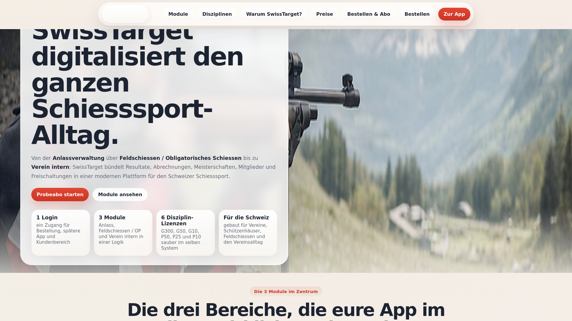 website screenshot of https://myswisstarget.ch/