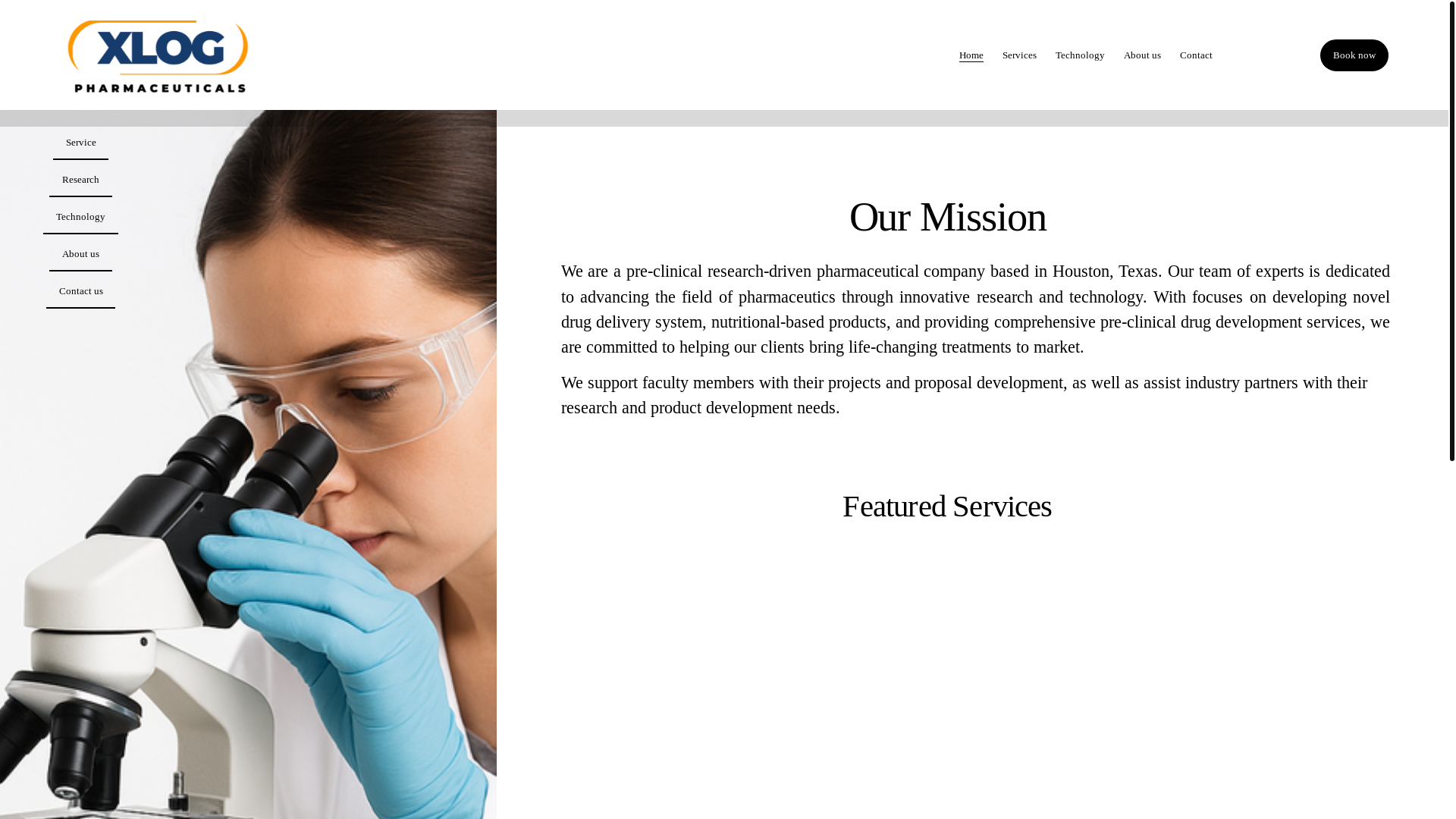 website screenshot of https://xlogpharm.com/