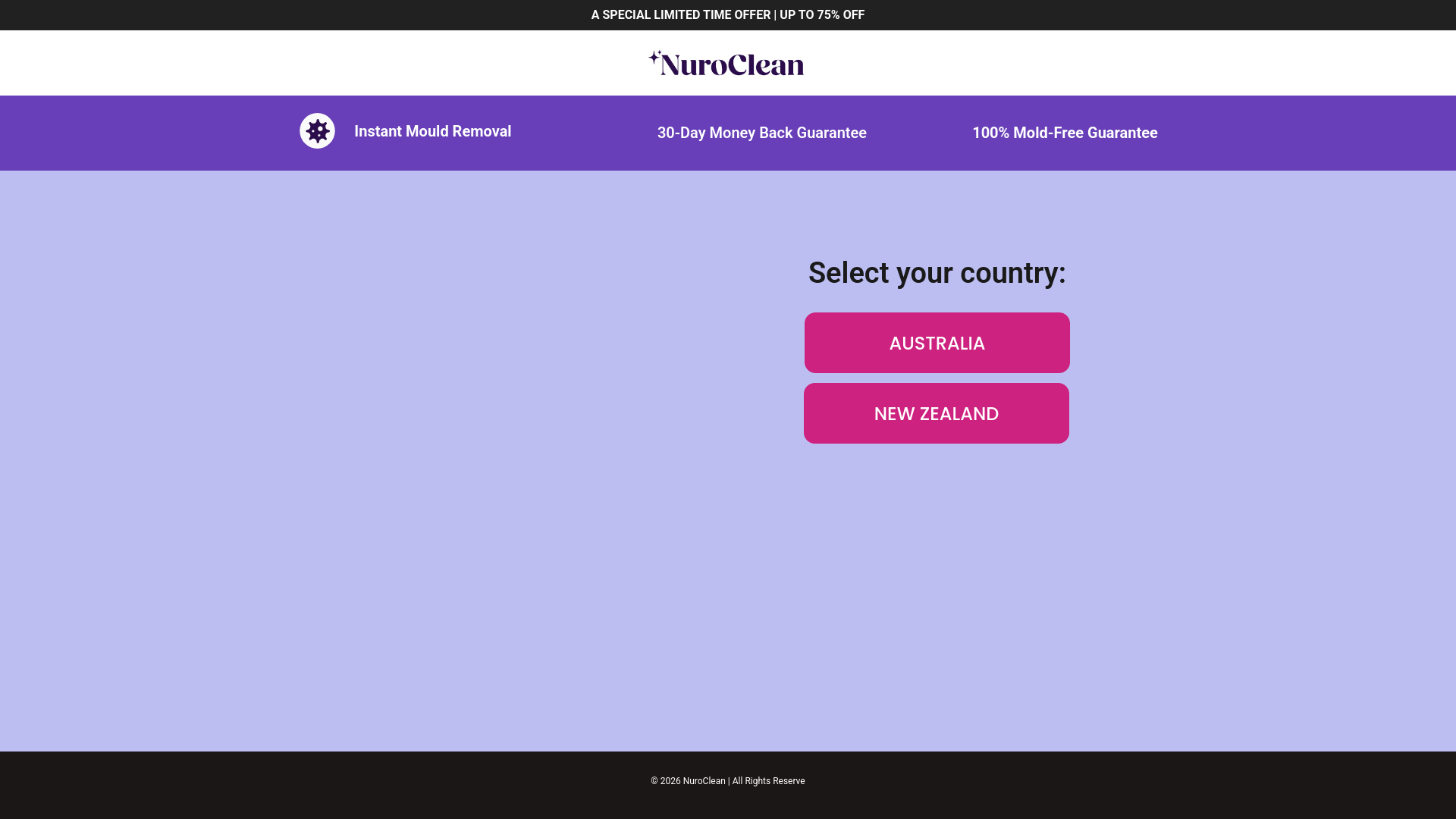 website screenshot of https://nurocleanau.shop/
