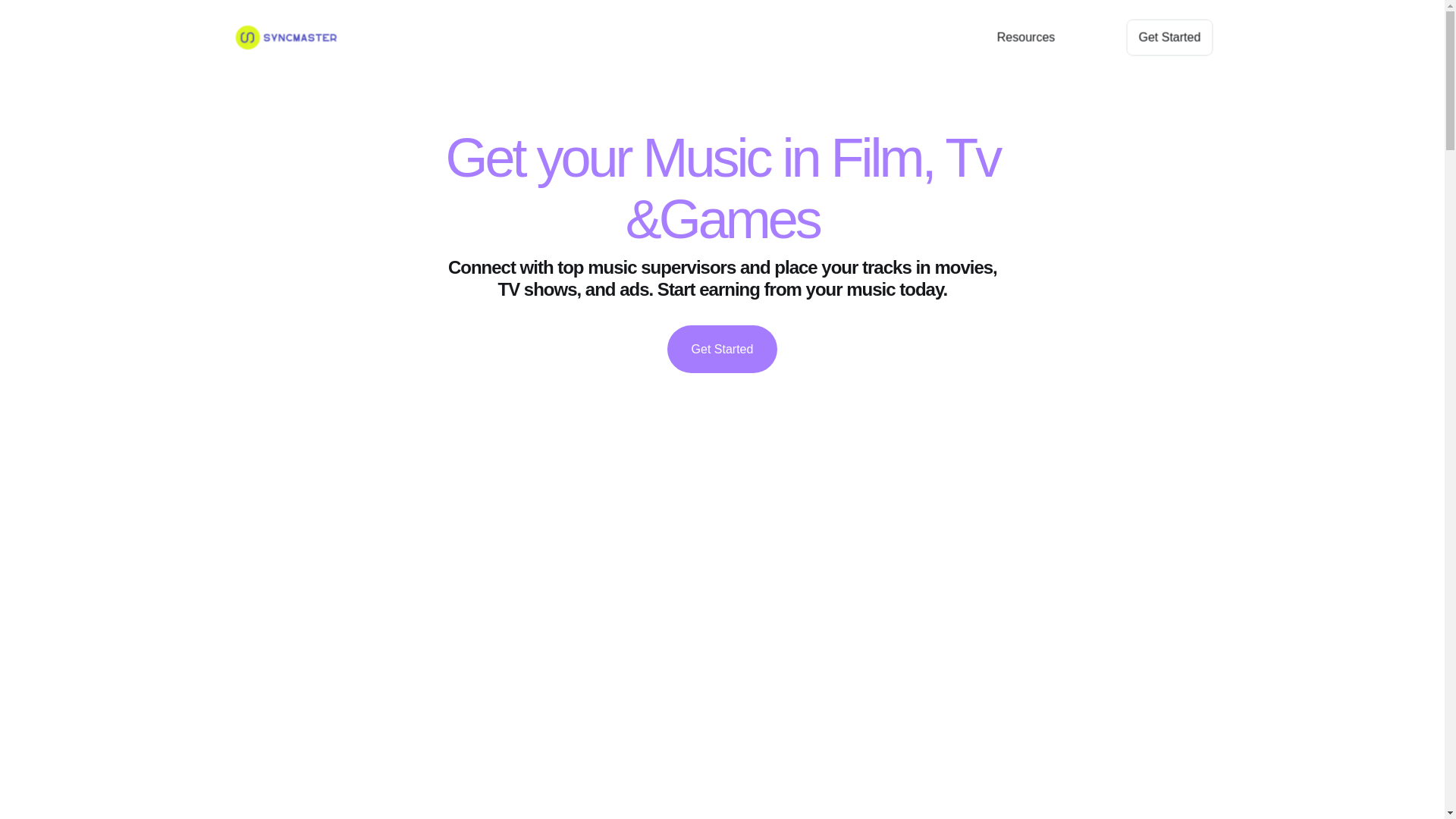 website screenshot of https://syncmaster.live/