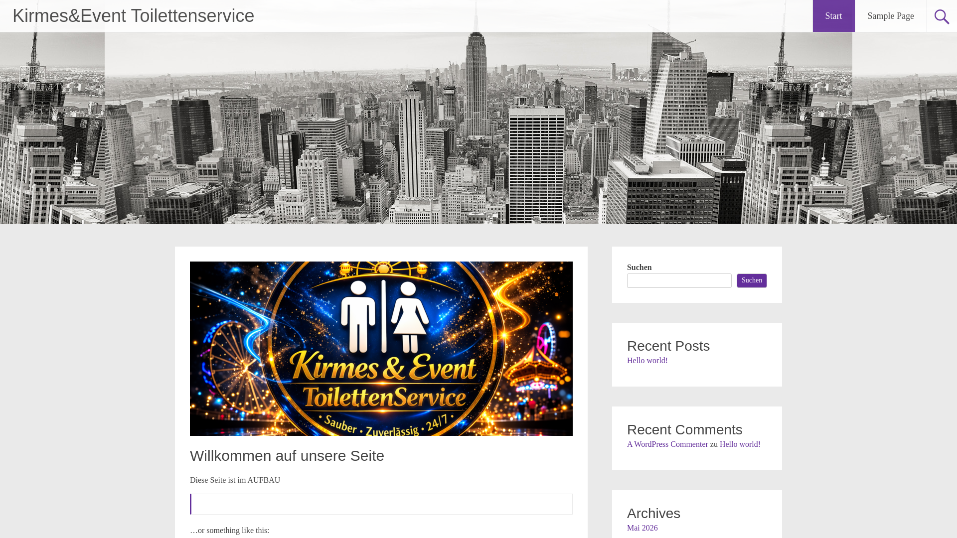 website screenshot of https://kirmes-event-toilettenservice.de/