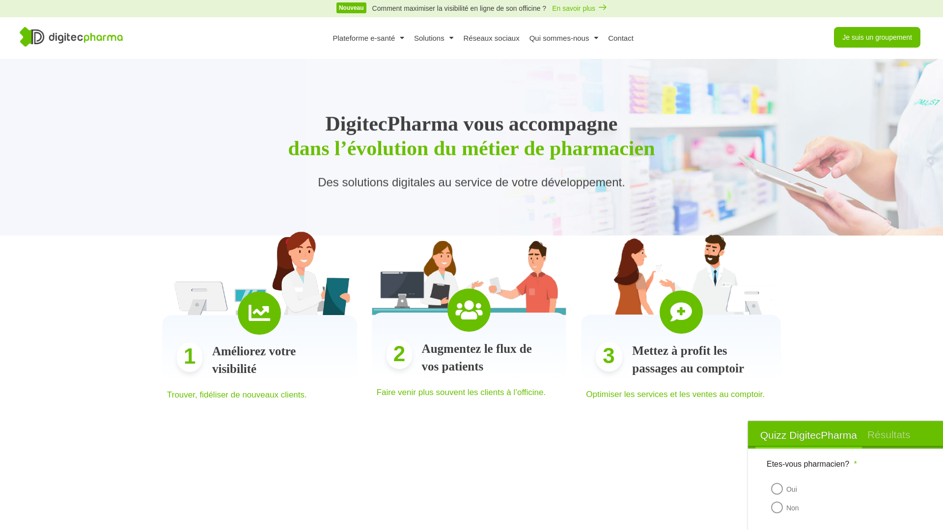 website screenshot of https://digitecpharma-group.com