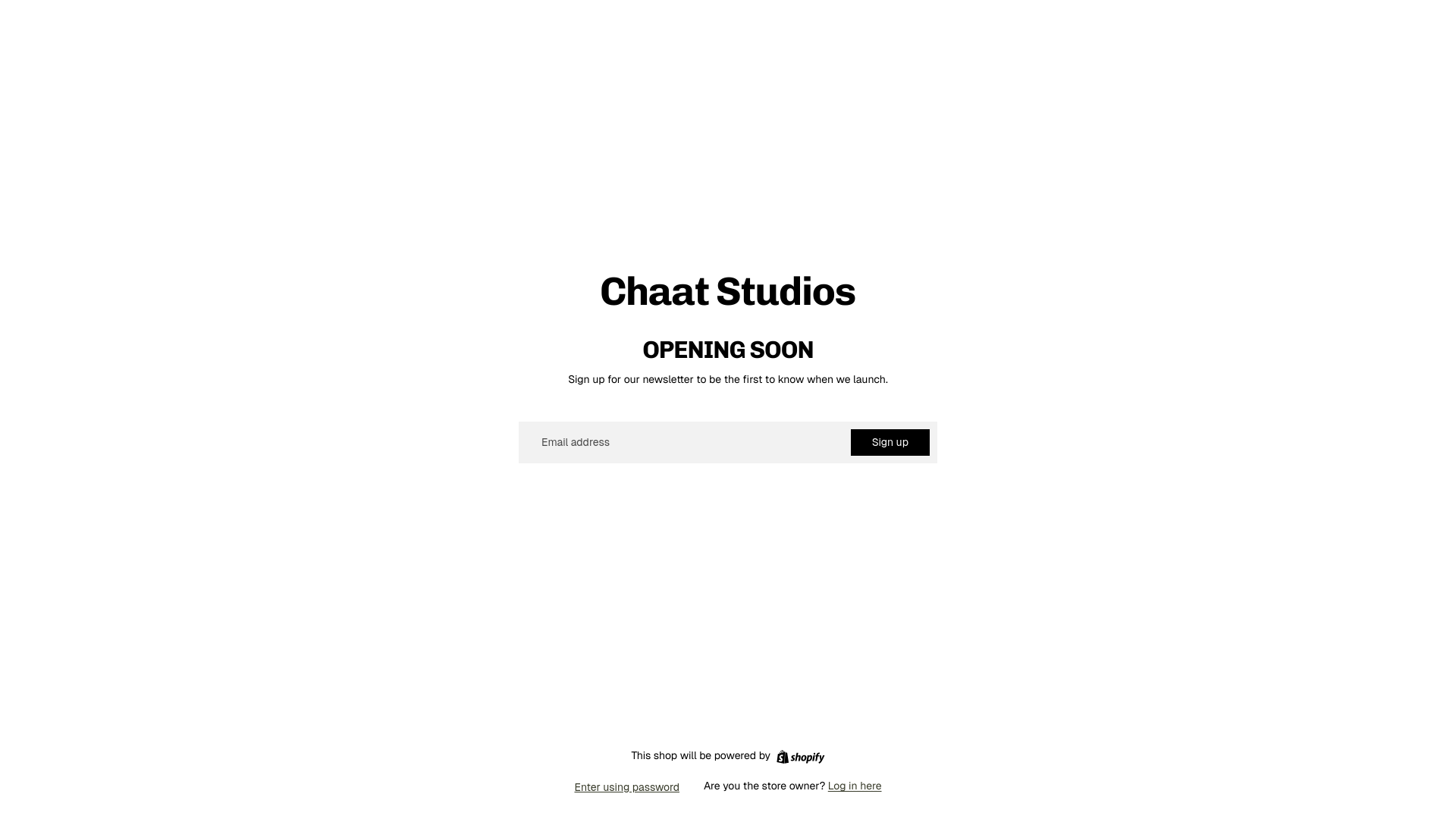 website screenshot of https://chaatstudios.com/