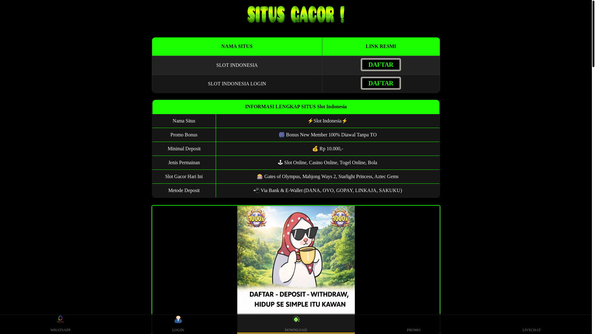website screenshot of https://kelen-semua-ayam.pages.dev/