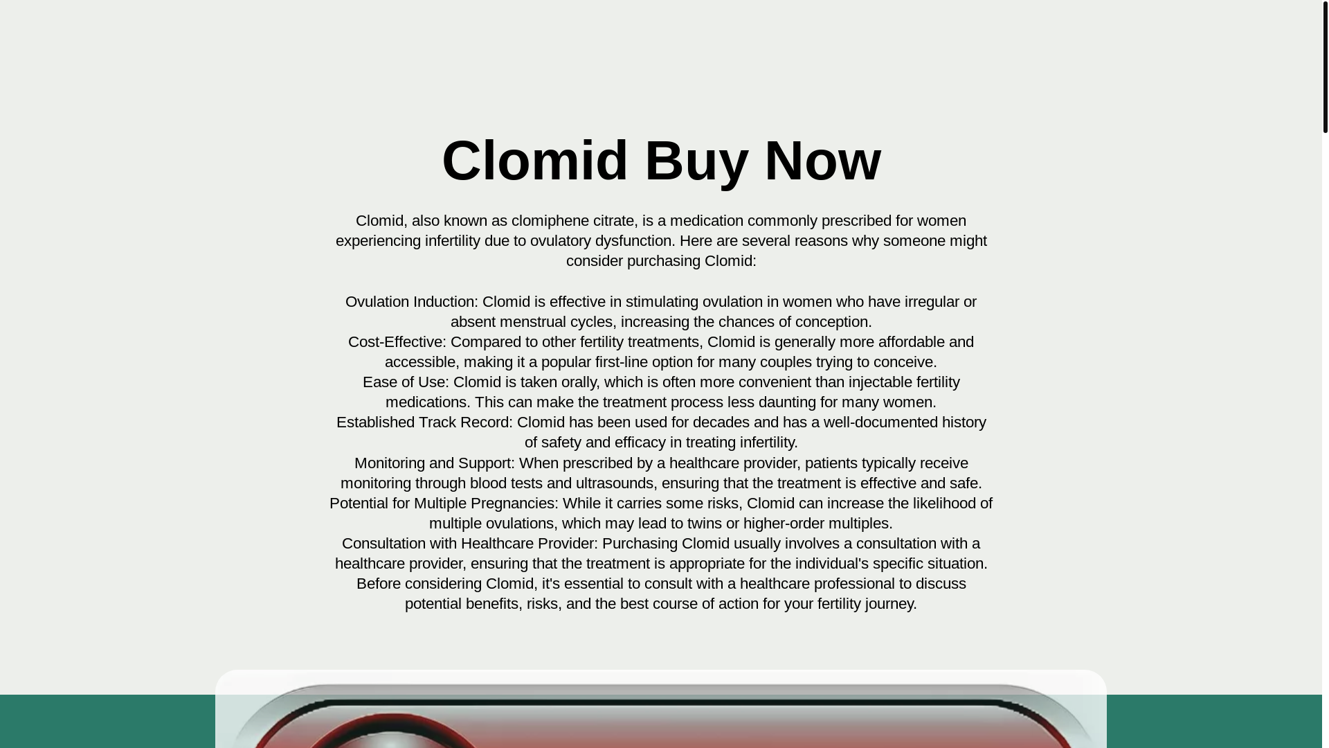 website screenshot of https://clomid25store.shop/