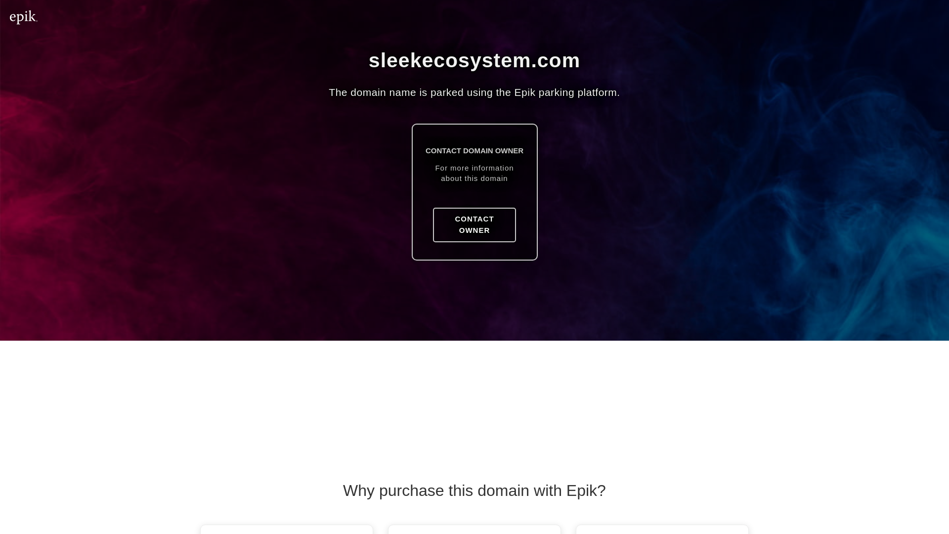 website screenshot of https://sleekecosystem.com
