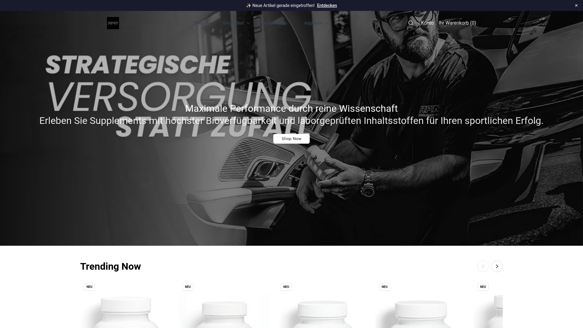 website screenshot of https://shophpnstore.shop