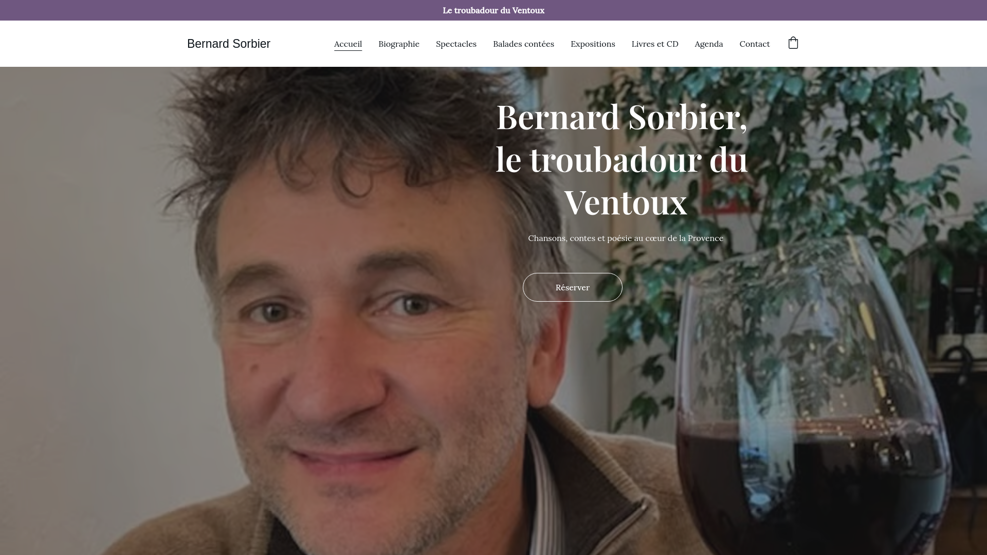 website screenshot of https://bernardsorbier.fr/