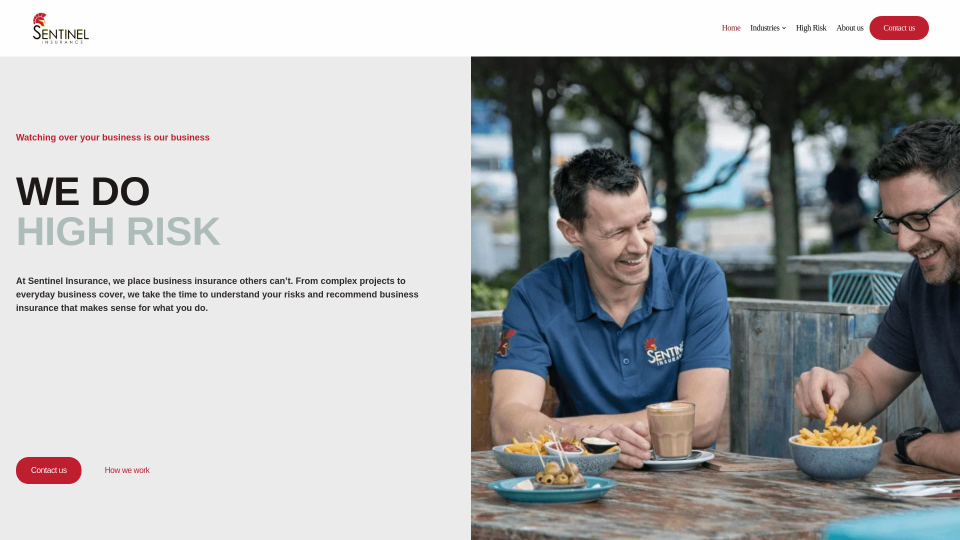website screenshot of https://sentinelinsurance.co.nz