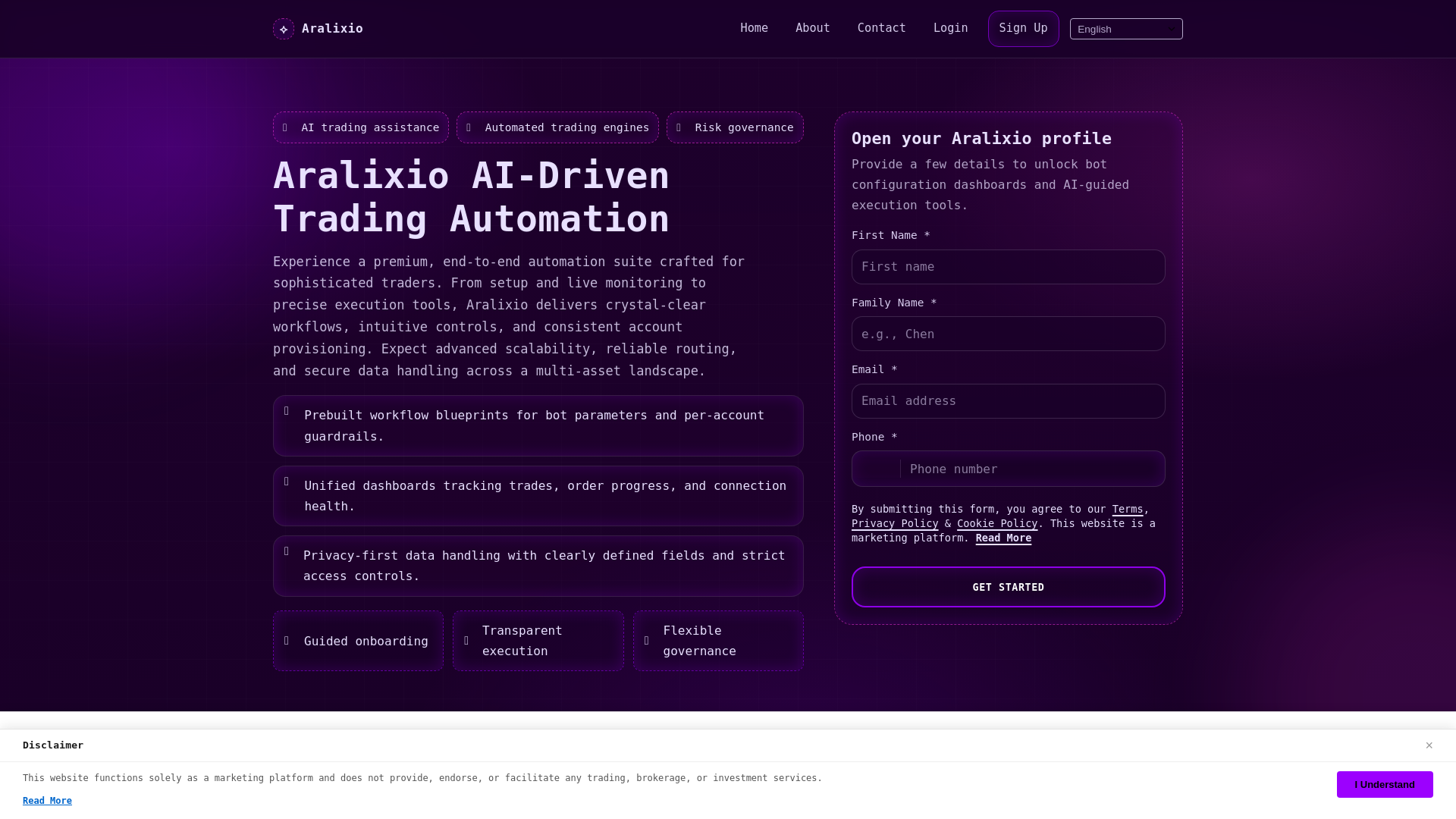 website screenshot of https://aralixio-tech-com.pages.dev/