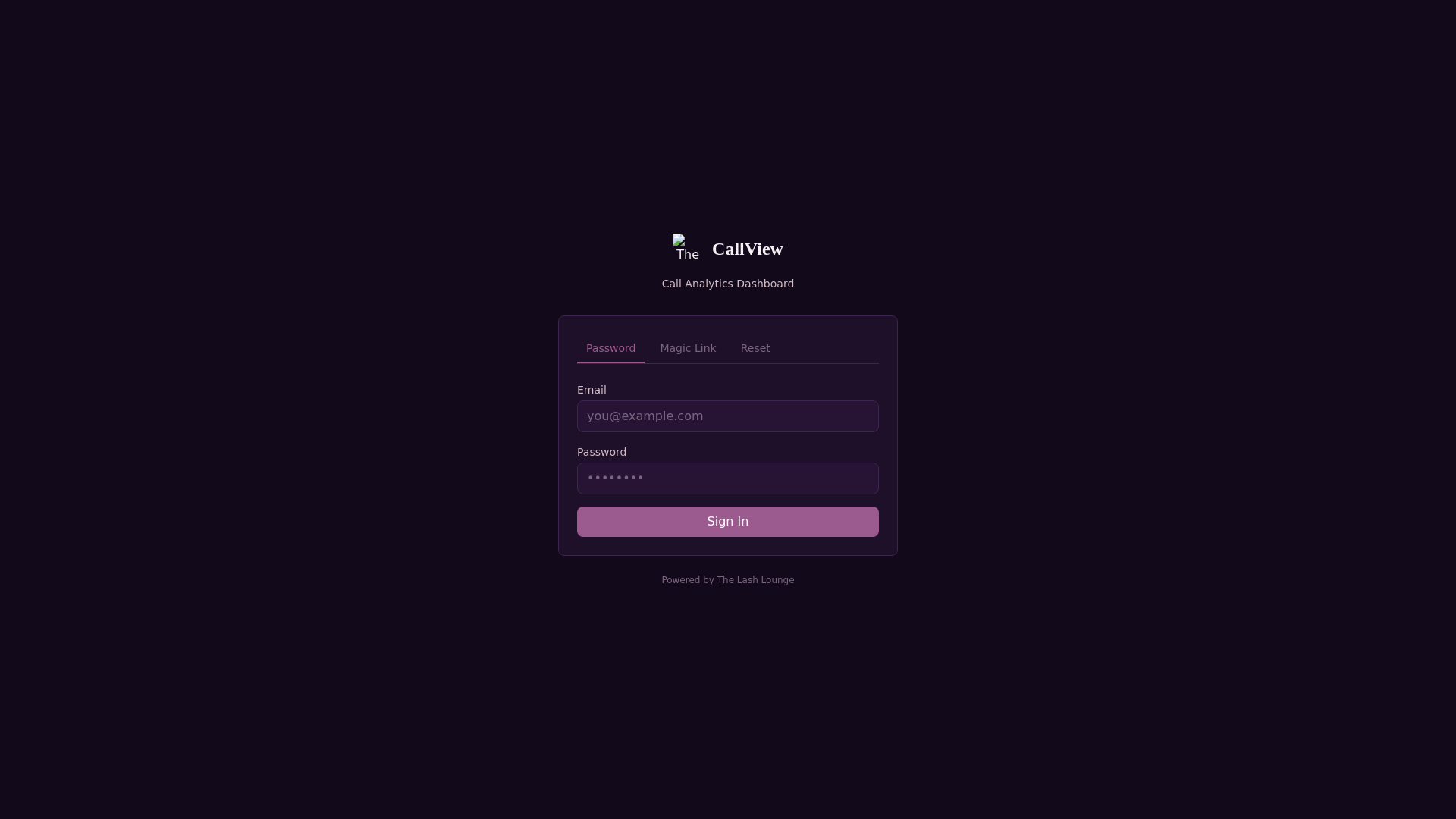 website screenshot of https://callview-dashboard.pages.dev/