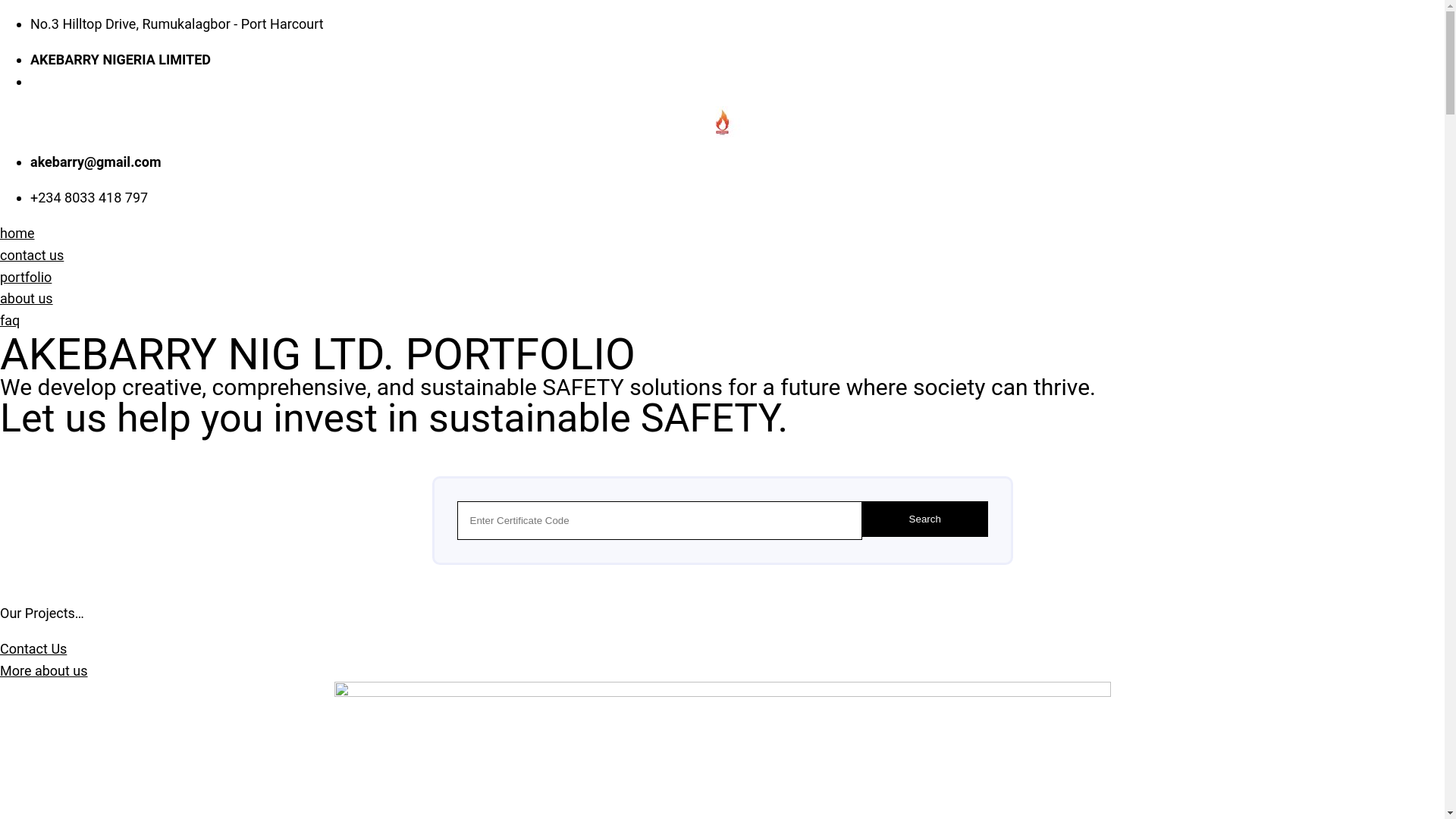 website screenshot of https://akebarryservices.com/