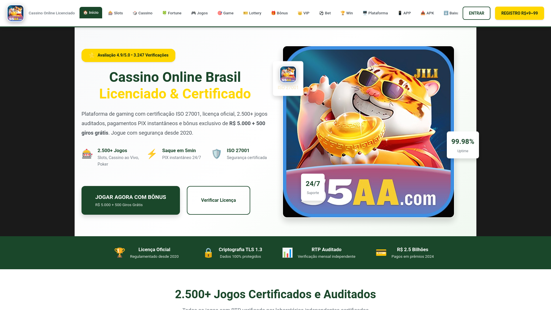 website screenshot of https://55aa49.com/