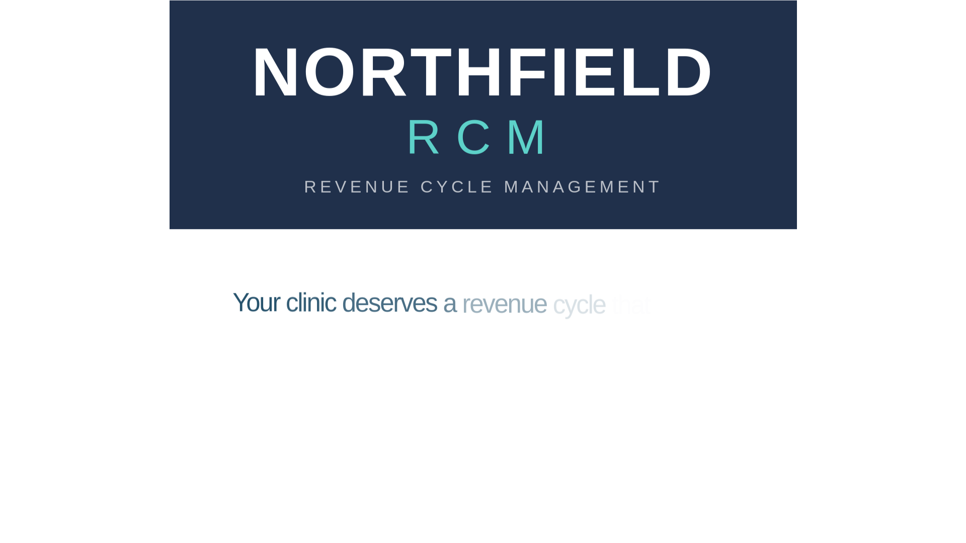 website screenshot of https://northfieldrcm.com/
