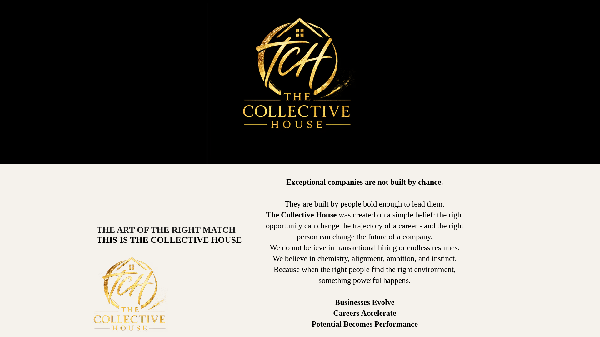 website screenshot of https://thecollectivehouse.net/