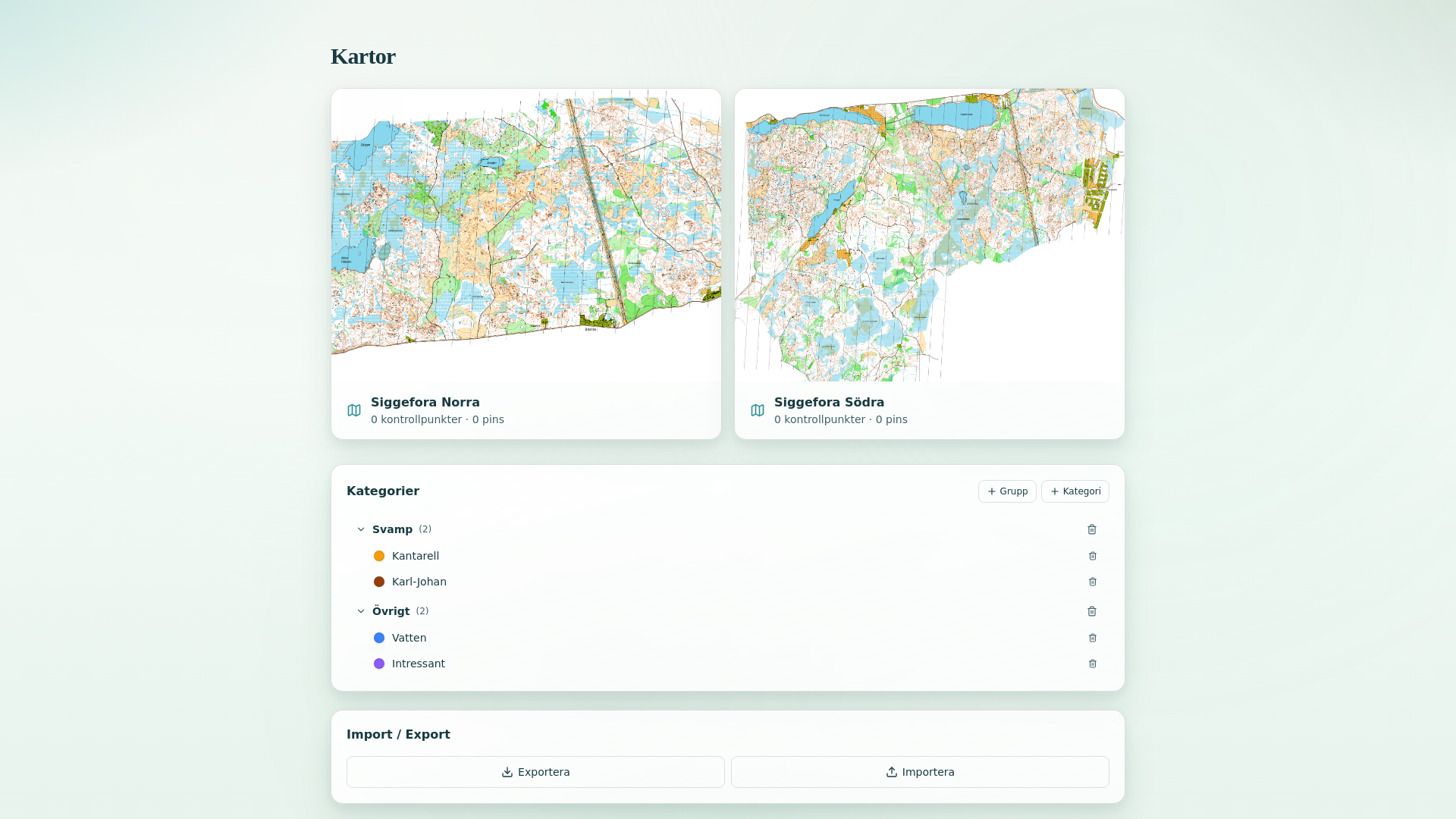 website screenshot of https://ol-karta-med-gps.pages.dev/