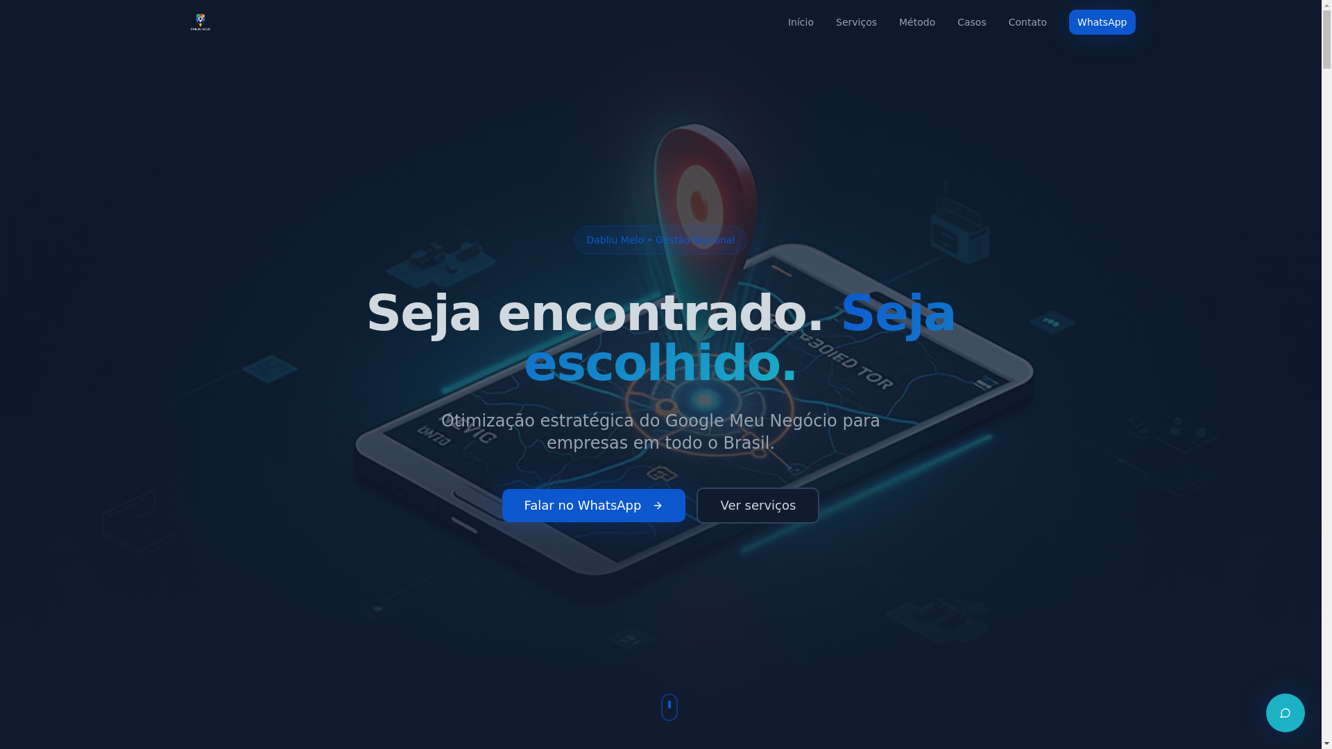 website screenshot of https://dabliumelo.com.br/