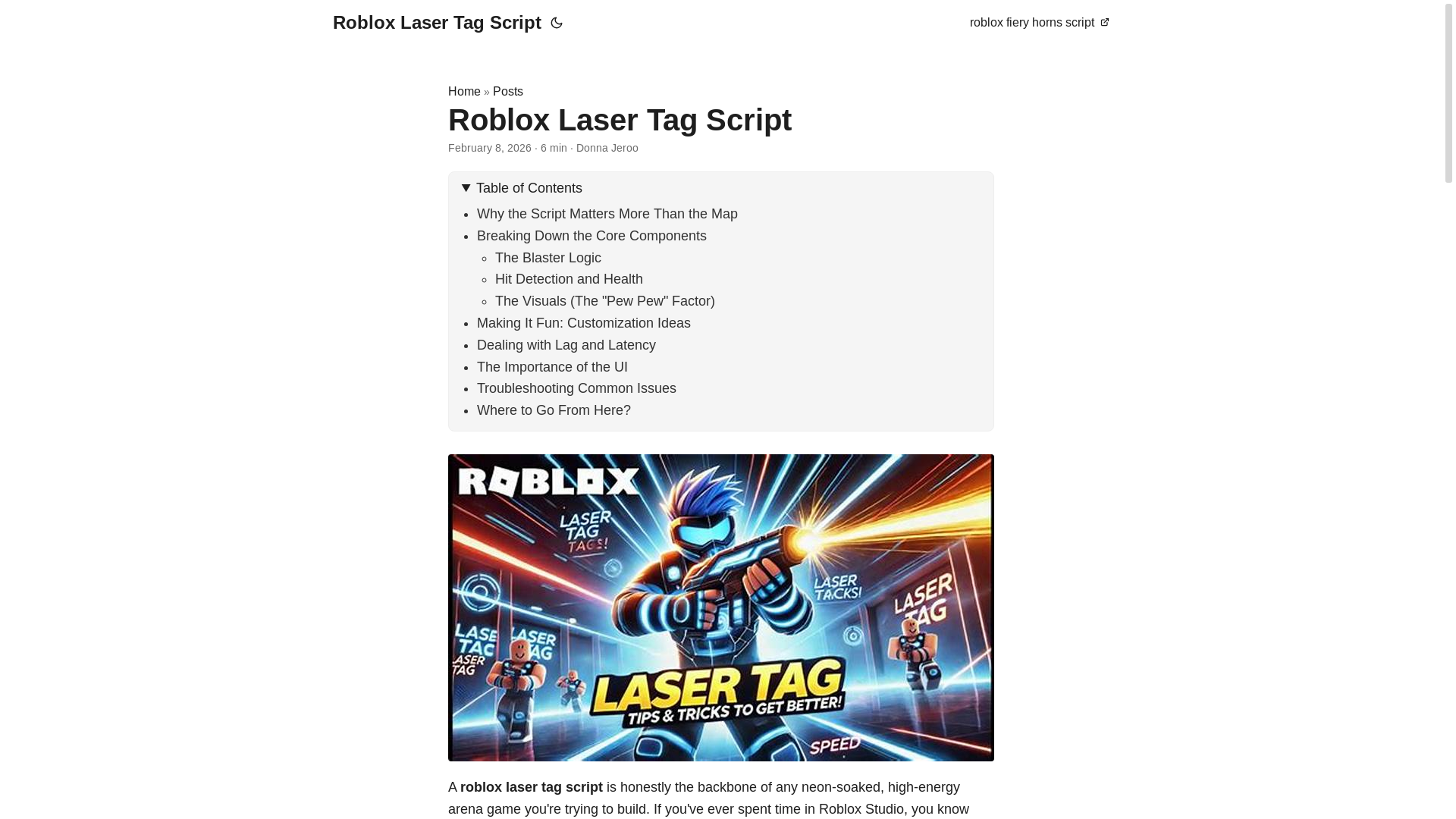 website screenshot of https://robloxlasertagscript.pages.dev/