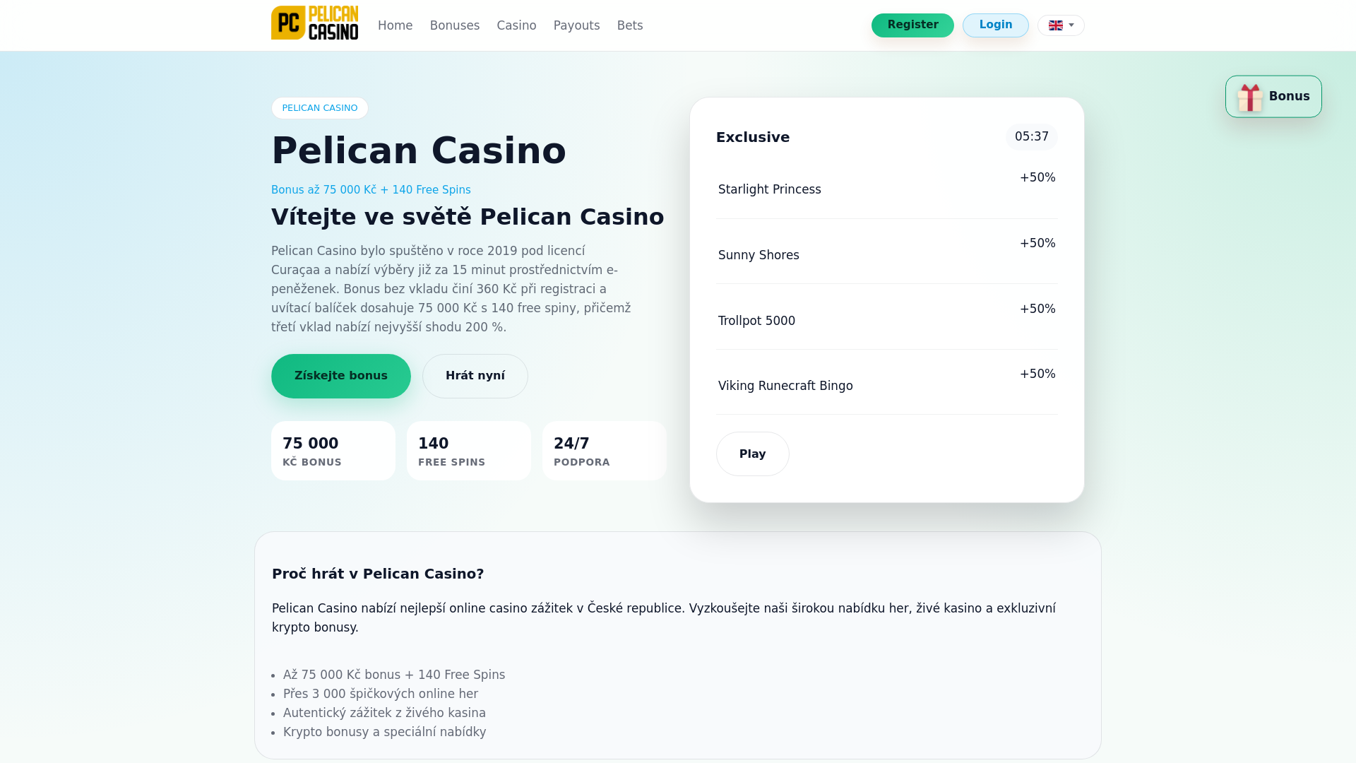 website screenshot of https://pelican-cz-2.pages.dev/