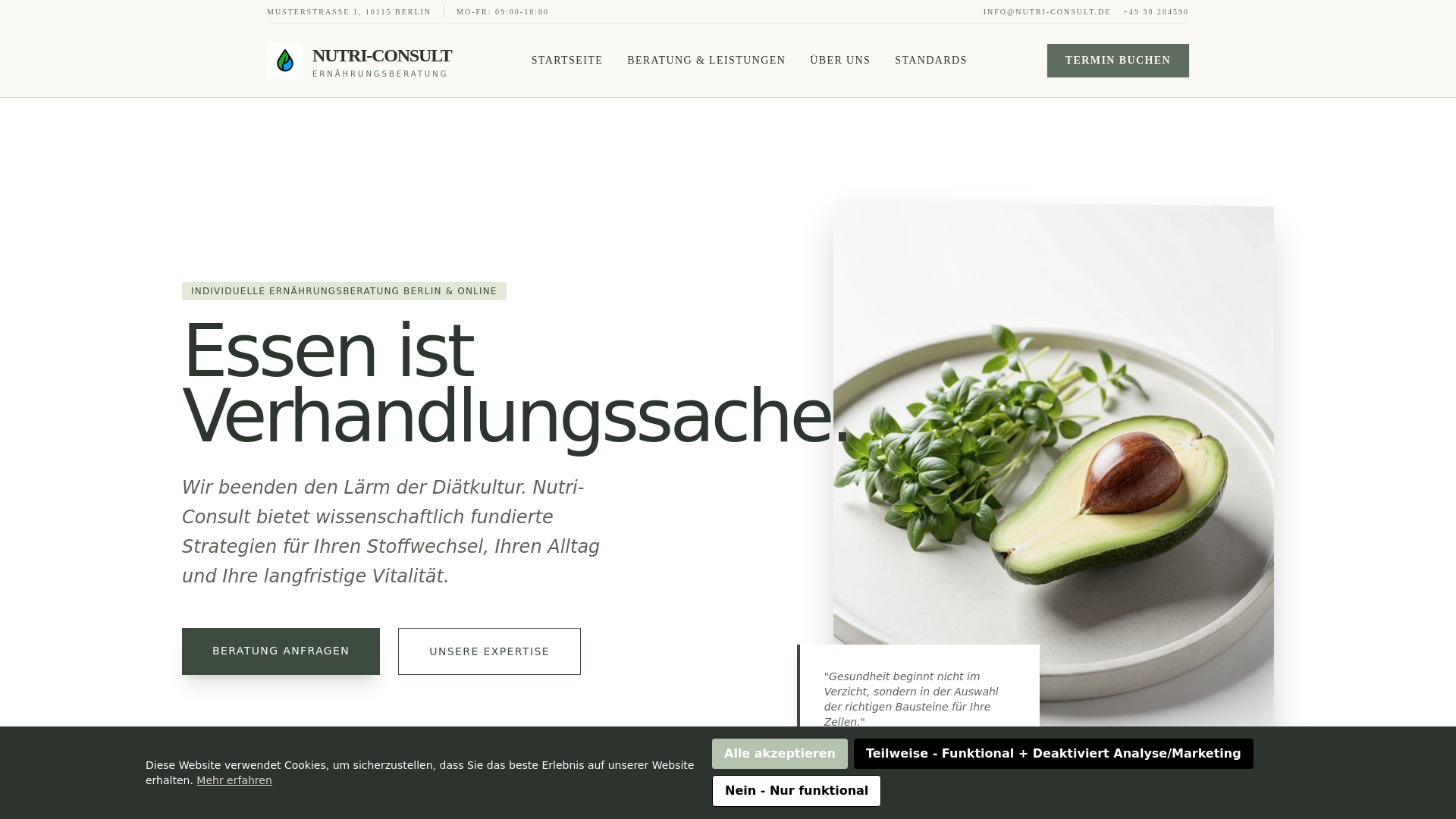 website screenshot of https://nutriconsultqs.info/