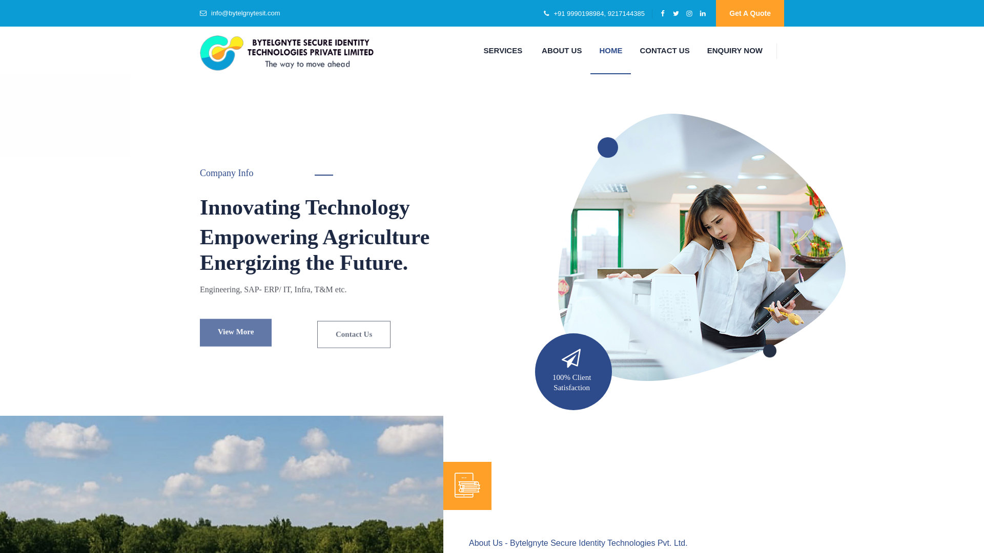 website screenshot of https://bytelgnytesit.com